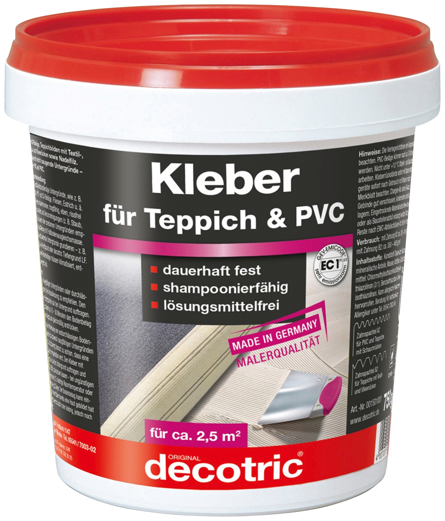 Kleber«, »2x günstig Bodenmeister BAUR reicht Dispersionskleber für für ca. 750g 6qm | PVC Teppichboden, und Vinyl,