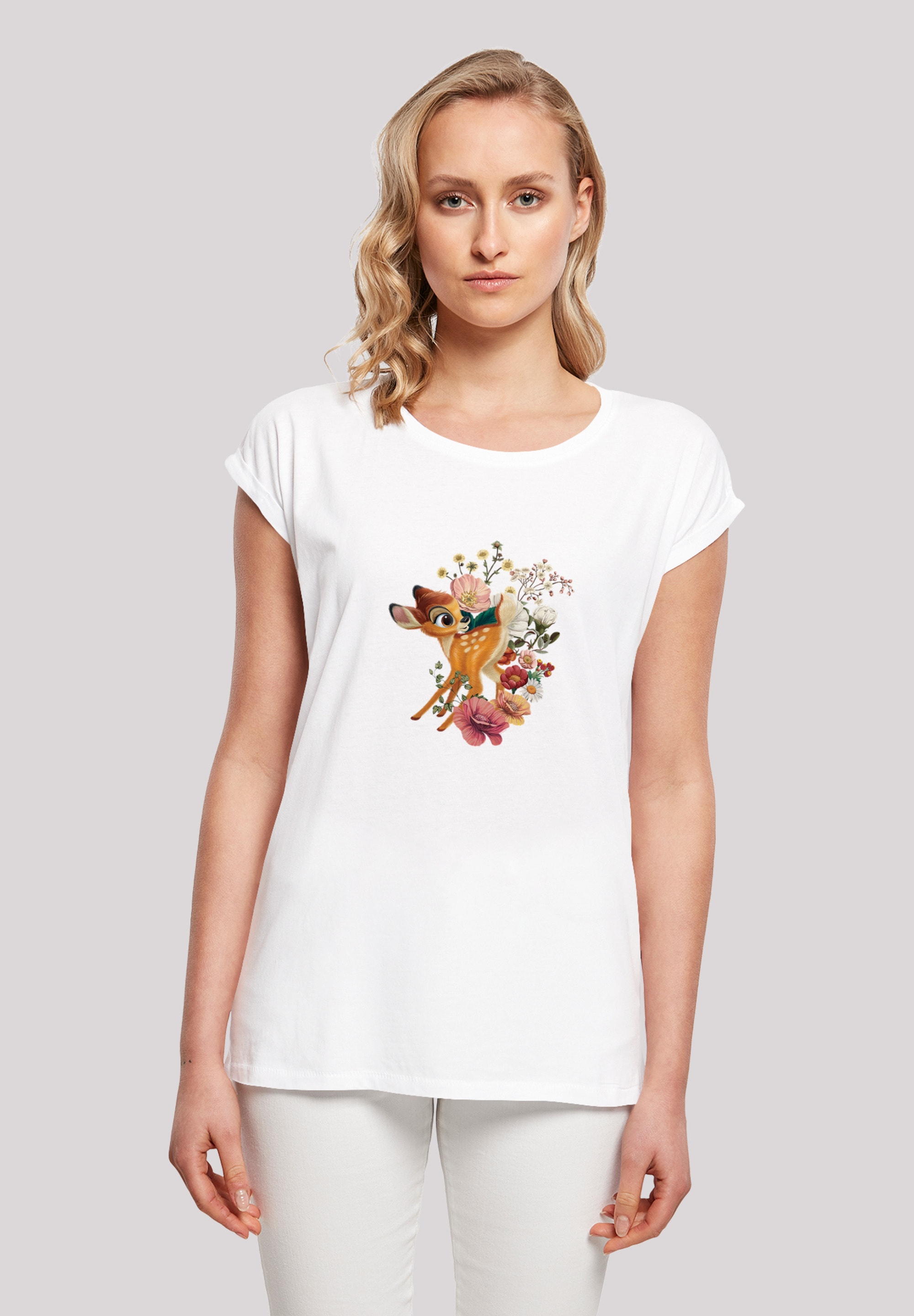 F4NT4STIC T-Shirt Merch,Regular-Fit,Kurze BAUR »Disney für Bambi Damen,Premium | bestellen Ärmel,Bedruckt Meadow«