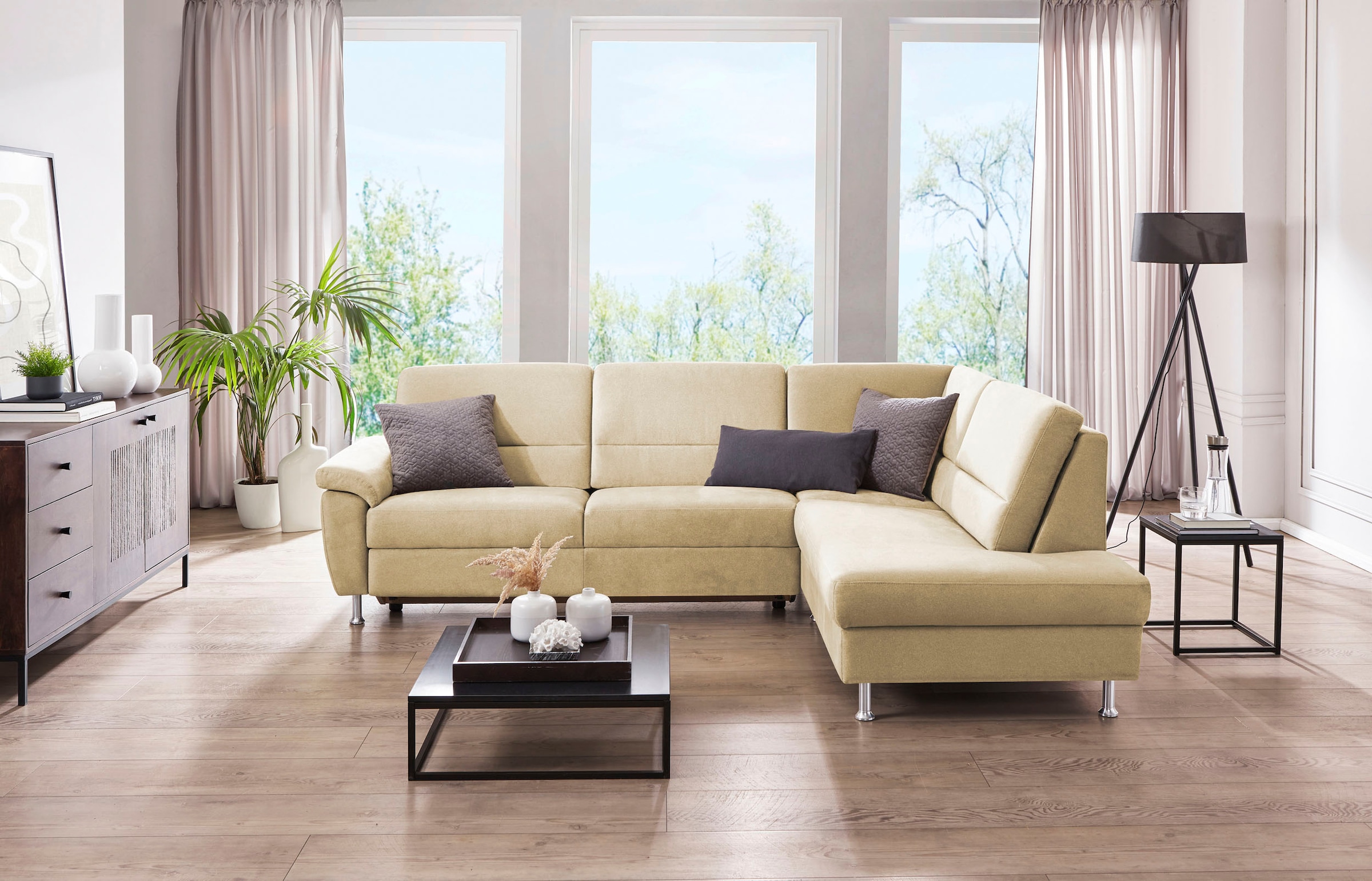 CALIZZA INTERIORS Ecksofa "Onyx L-Form", Ottomane links oder rechts, wahlwe günstig online kaufen