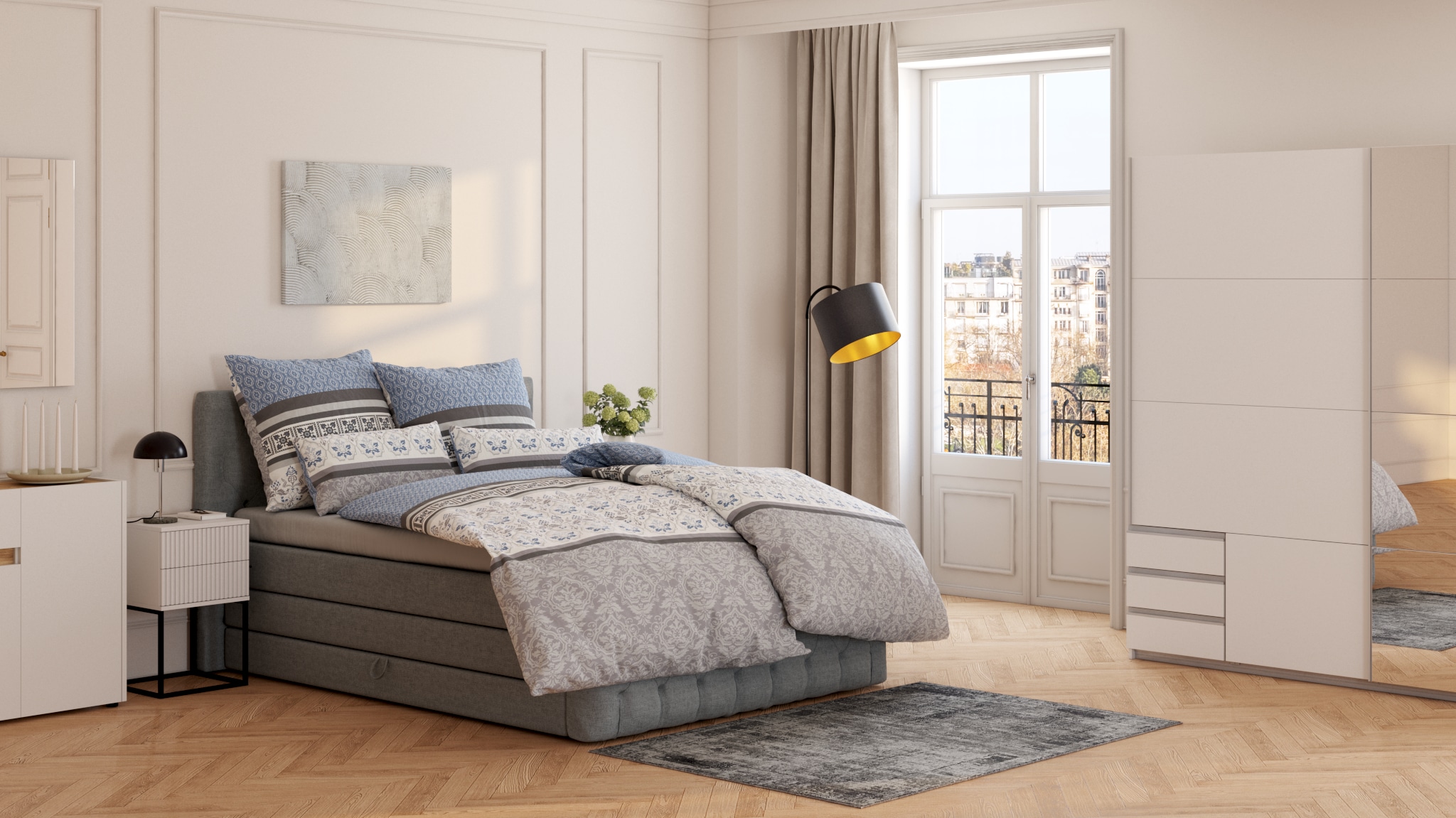 my home Teppich »Hamsa« rechteckig 9 mm Höhe dezenter Glanz, Schrumpf-Garn-Effekt, im Vintage-Look, dichte Qualität