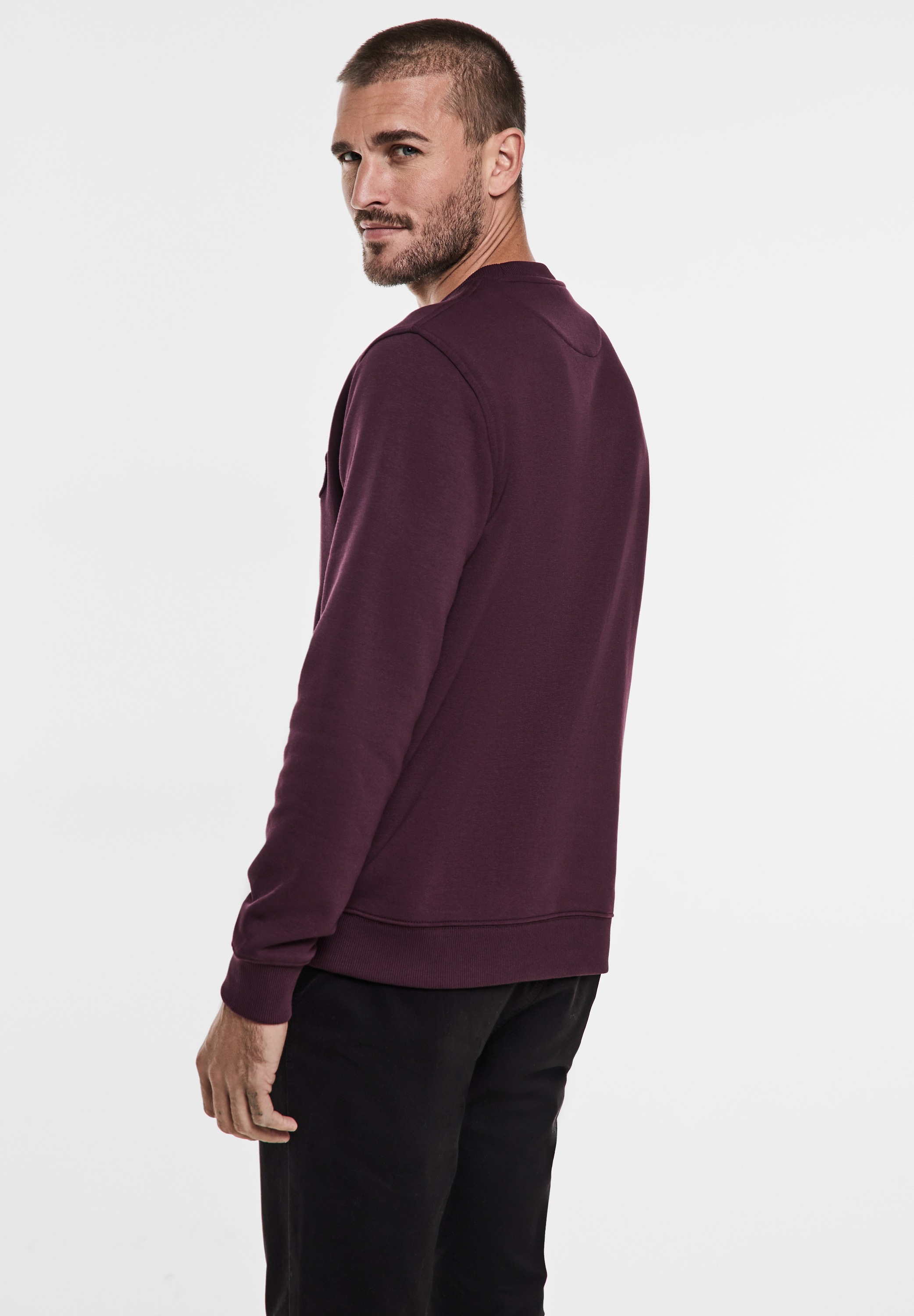STREET ONE MEN Sweatshirt, in Unifarbe