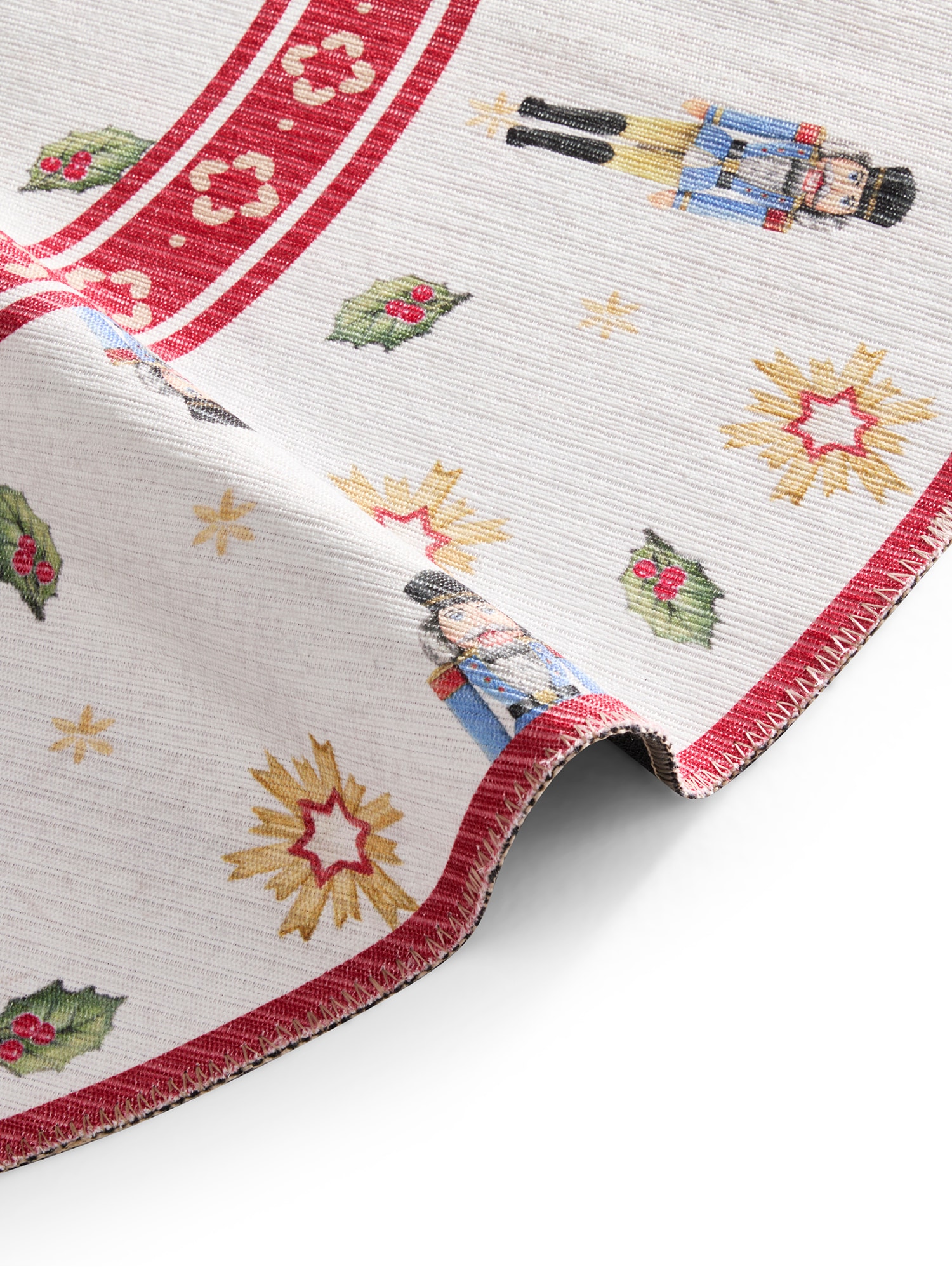 Villeroy & Boch Teppich »Toy's Deleight Limited Edition Nutcracker«, rund, 3 mm Höhe, Limited Edition, Weihnachten, Wohnzimmer, Baumrock, Waschbar, Rund
