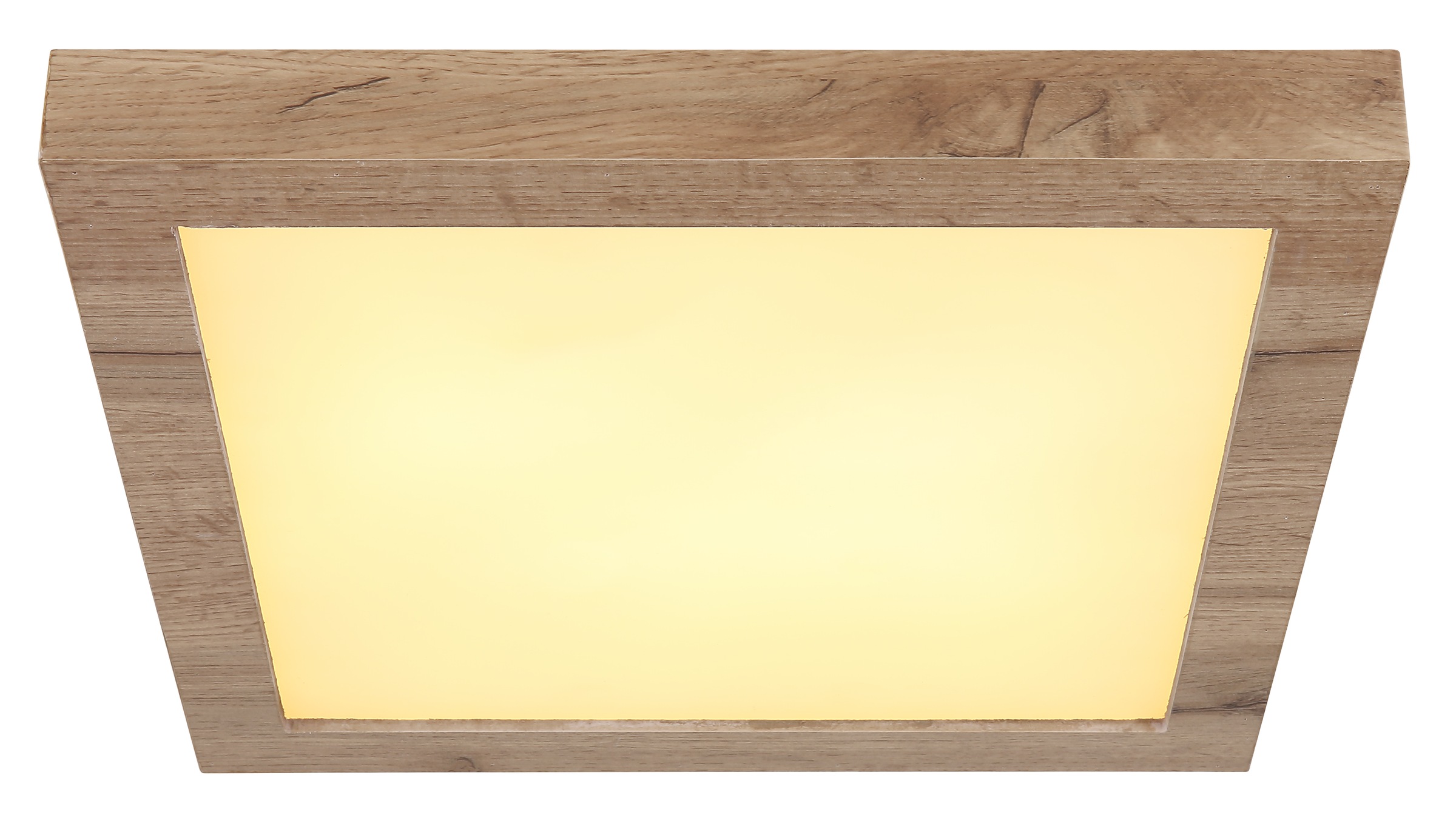 GLOBO LIGHTING LED Deckenleuchte »XAVVI«, Leuchtmittel LED-Modul | LED fest integriert, Deckenlampe/holzoptik/quadratisch/3000K/Wohnzimmer/Schlafzimmer