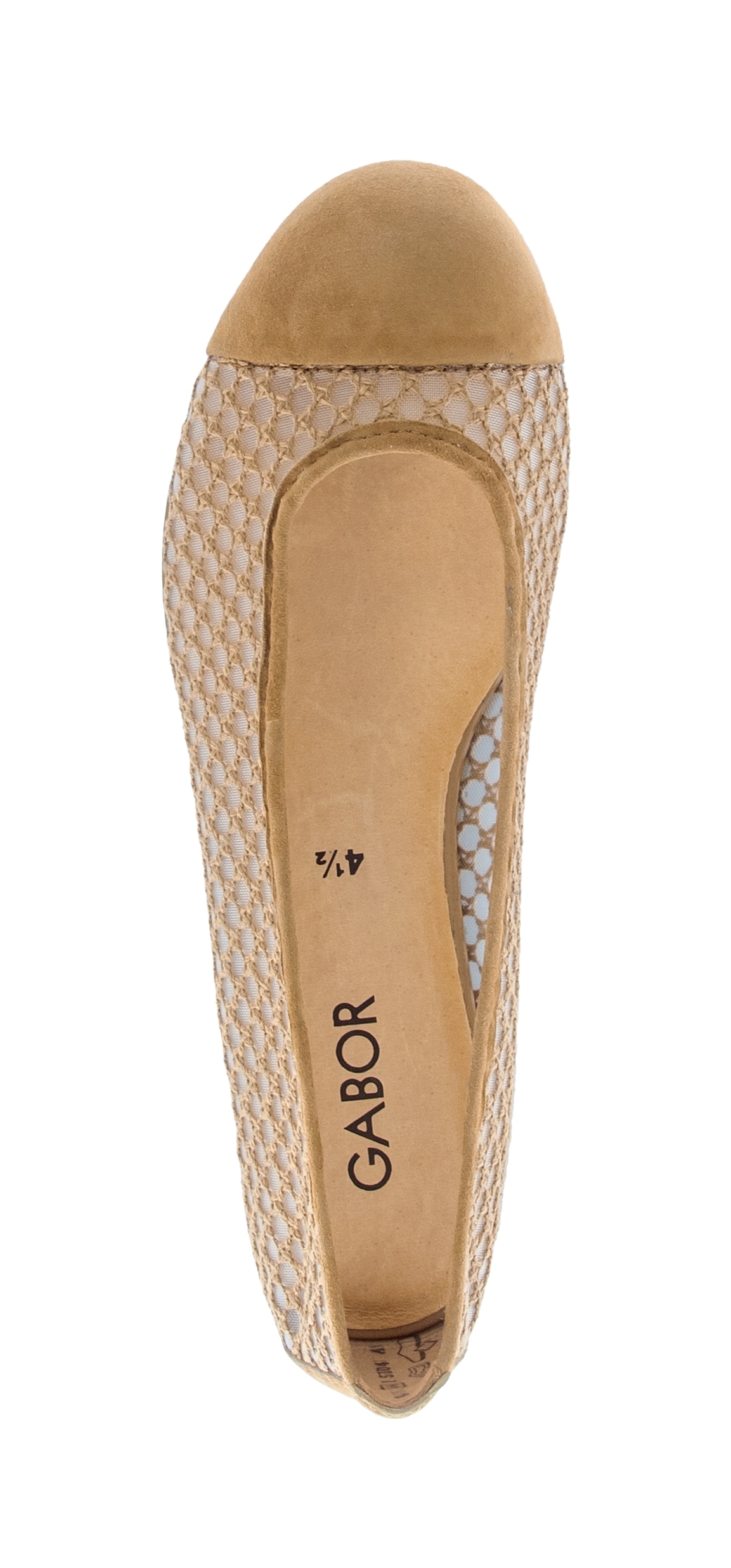 Gabor Ballerina  Frühlingsschuh, Schlupfschuh in sommerlicher Häkeloptik