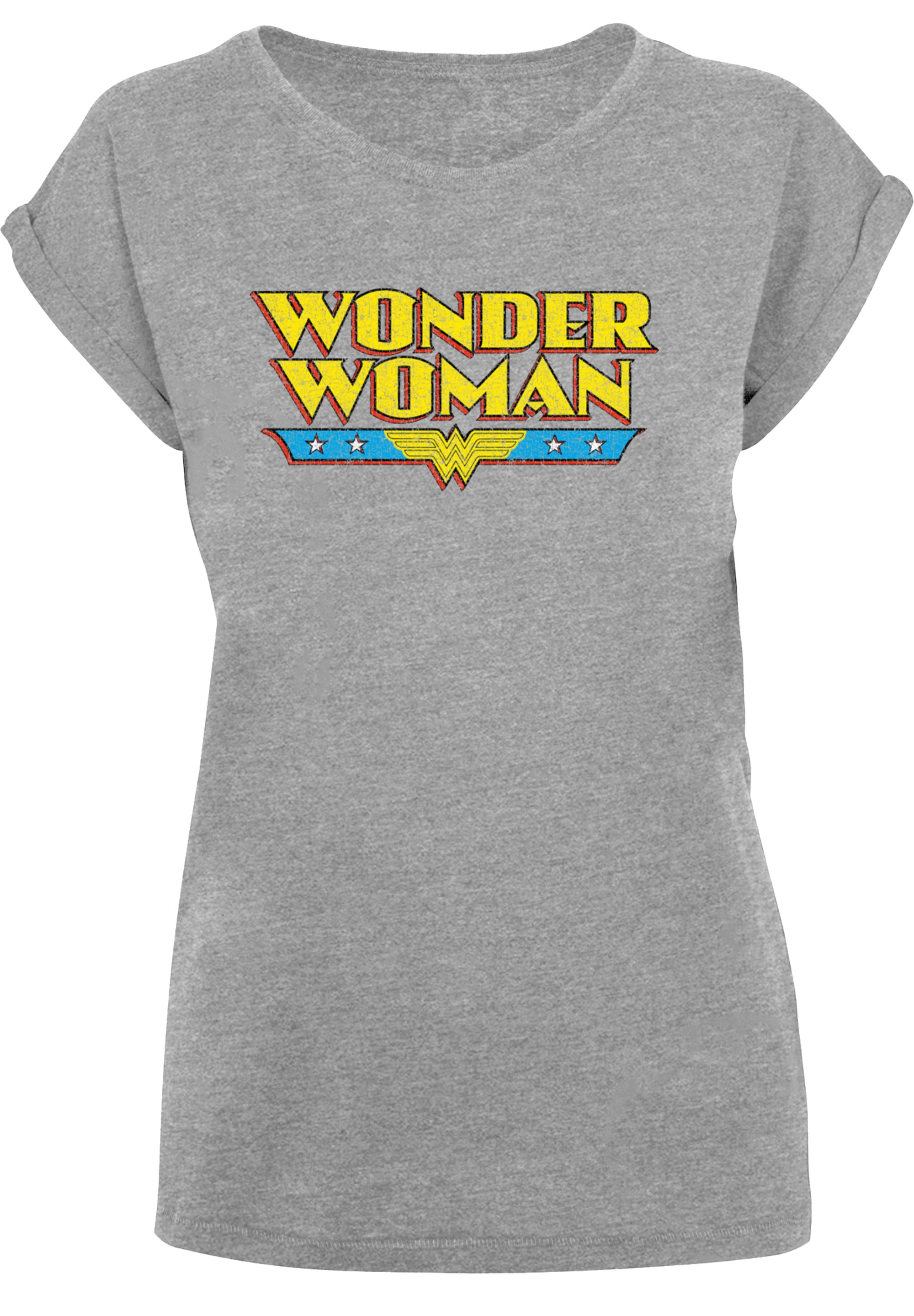 F4NT4STIC T-Shirt »DC Comics Superhelden Wonder Woman Crackle Logo« Print