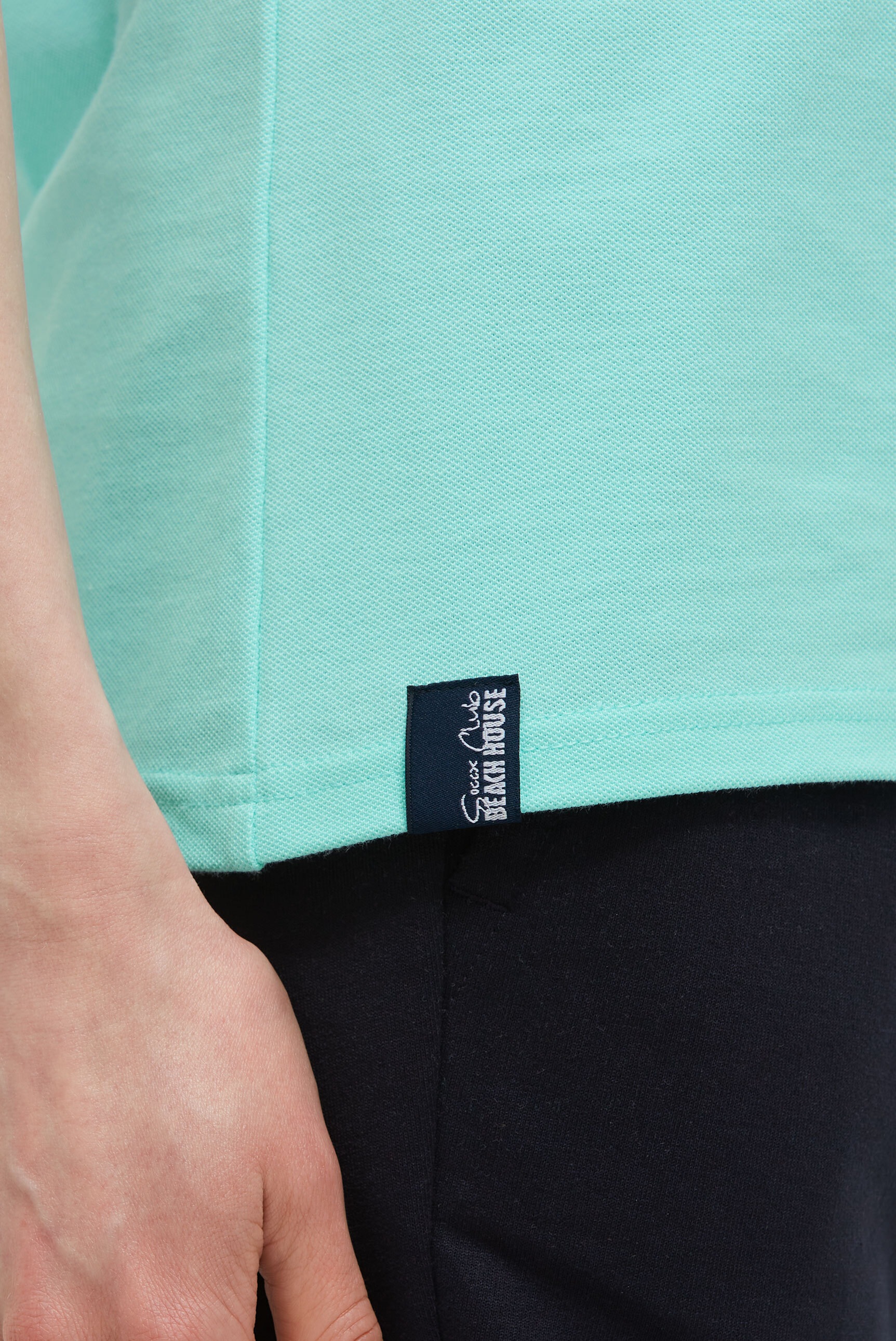 SOCCX Poloshirt mit Puff-Print