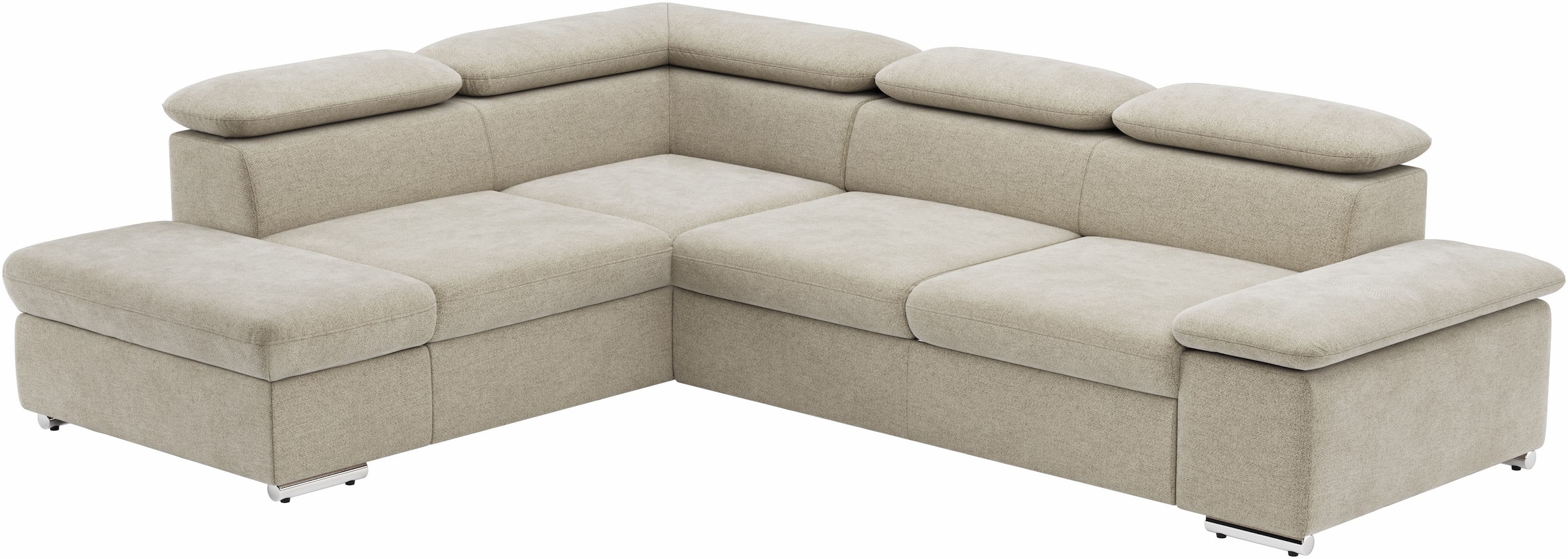 sit&more Ecksofa "Valantine L-Form, B: 272 cm, Armteilverstellung, Kopfteilverstellung"