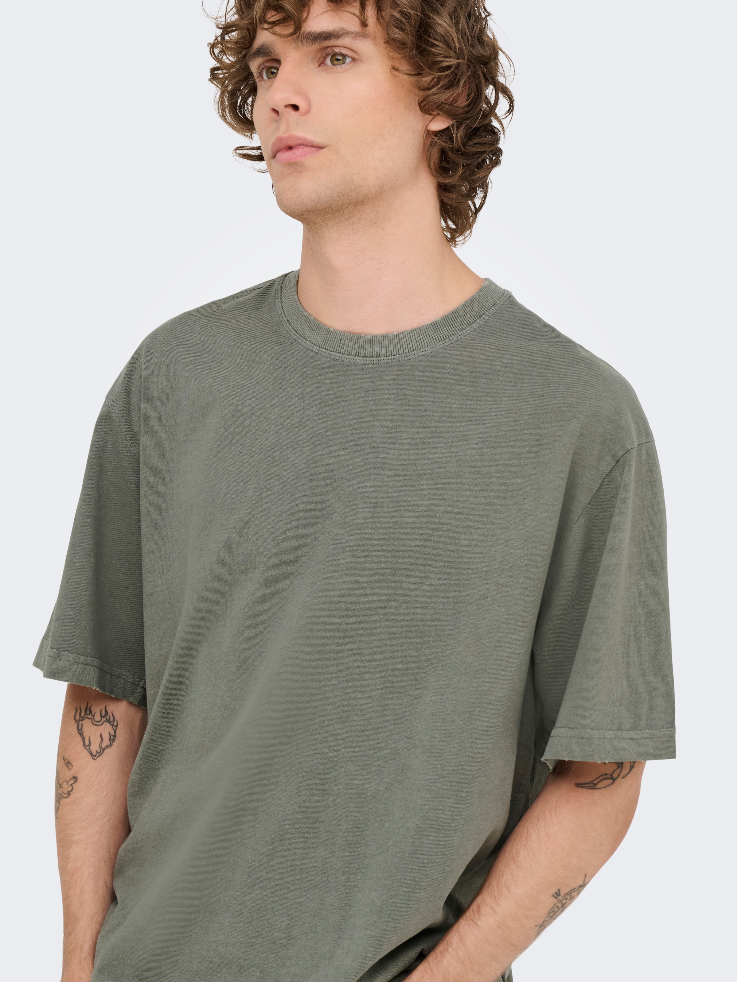 ONLY & SONS Rundhalsshirt »ONSDISTRESS RLX SS TEE«