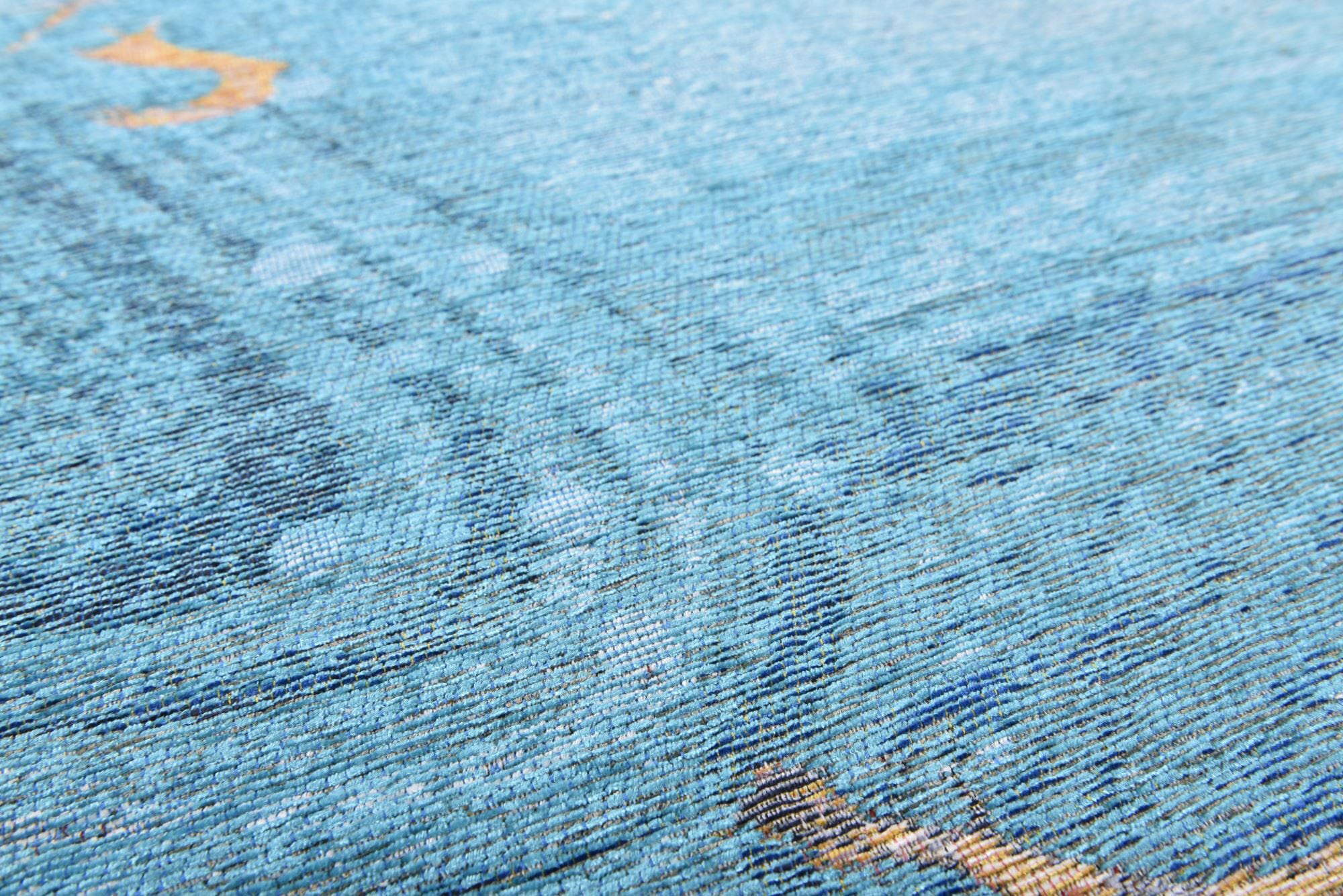 Gino Falcone Teppich »Cosima-110«, rund, 3 mm Höhe, flachgeweber Jaquard-Teppich, mit Chenillegarn, modernes Design