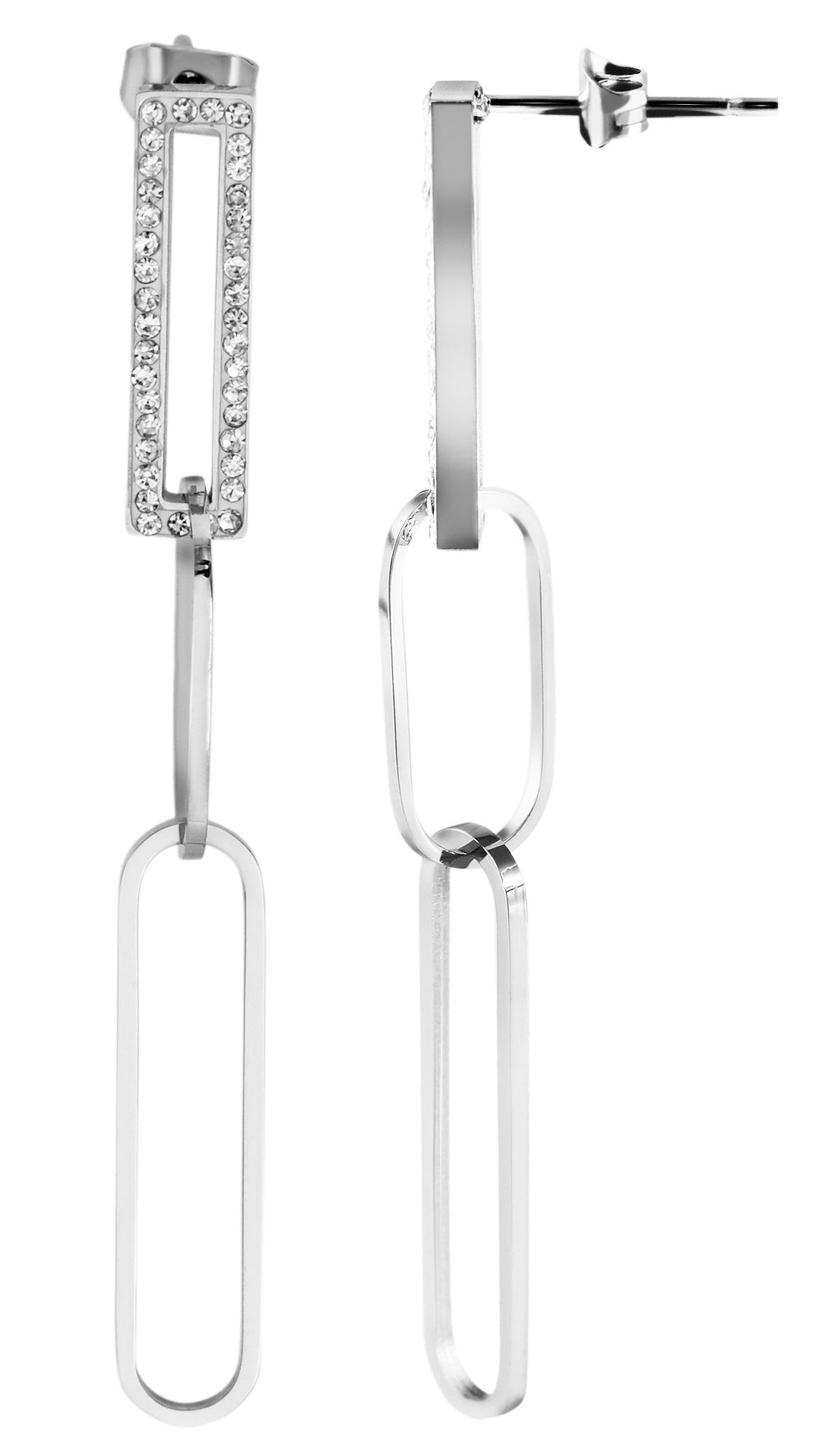 Adelia´s Paar Ohrhänger "Damen Ohrringe – Ohrstecker aus Edelstahl mit Stra günstig online kaufen