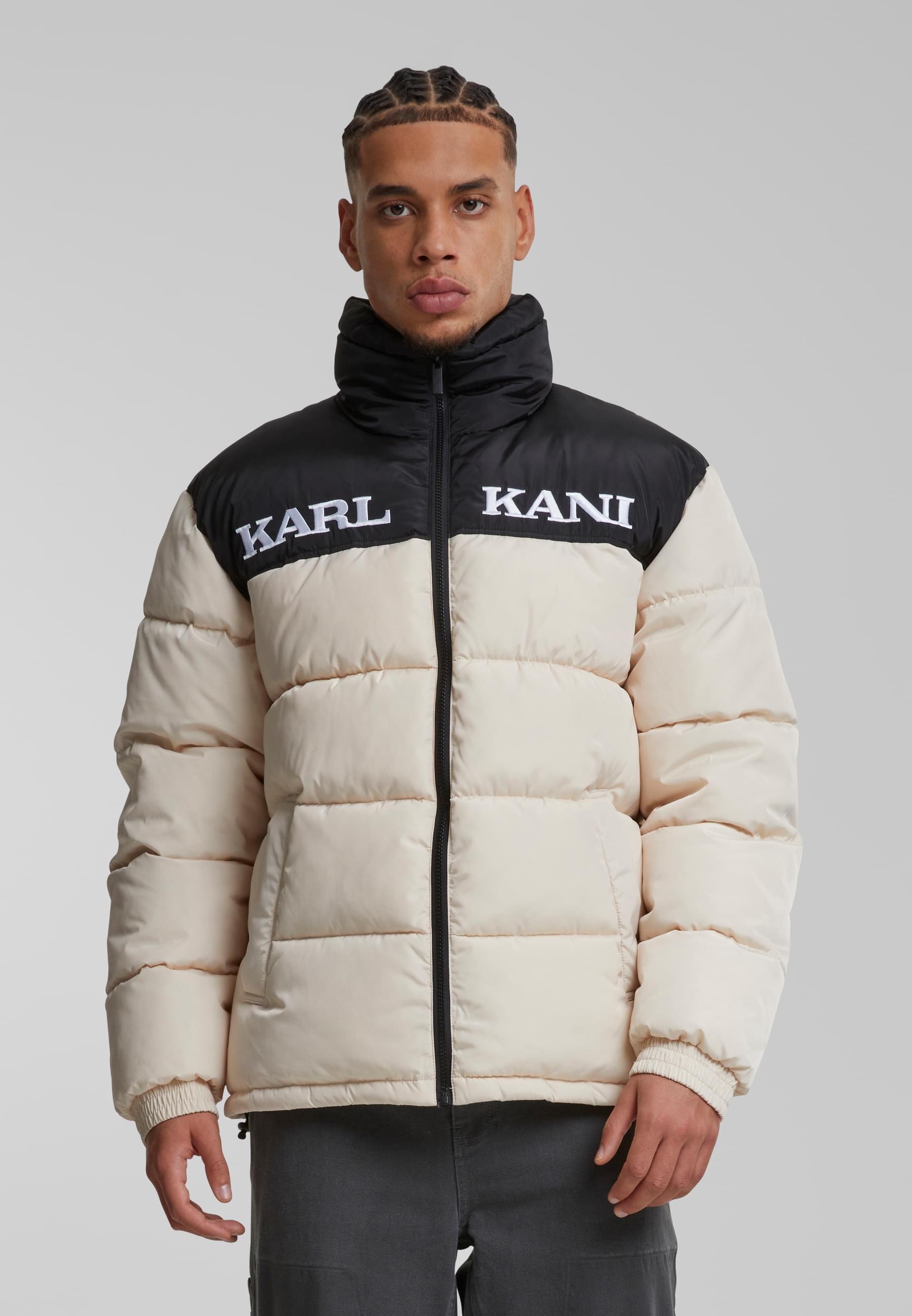 Karl Kani Winterjacke »Karl Kani Karl Kani Retro Essential Puffer Jacket«, (1 St.), ohne Kapuze