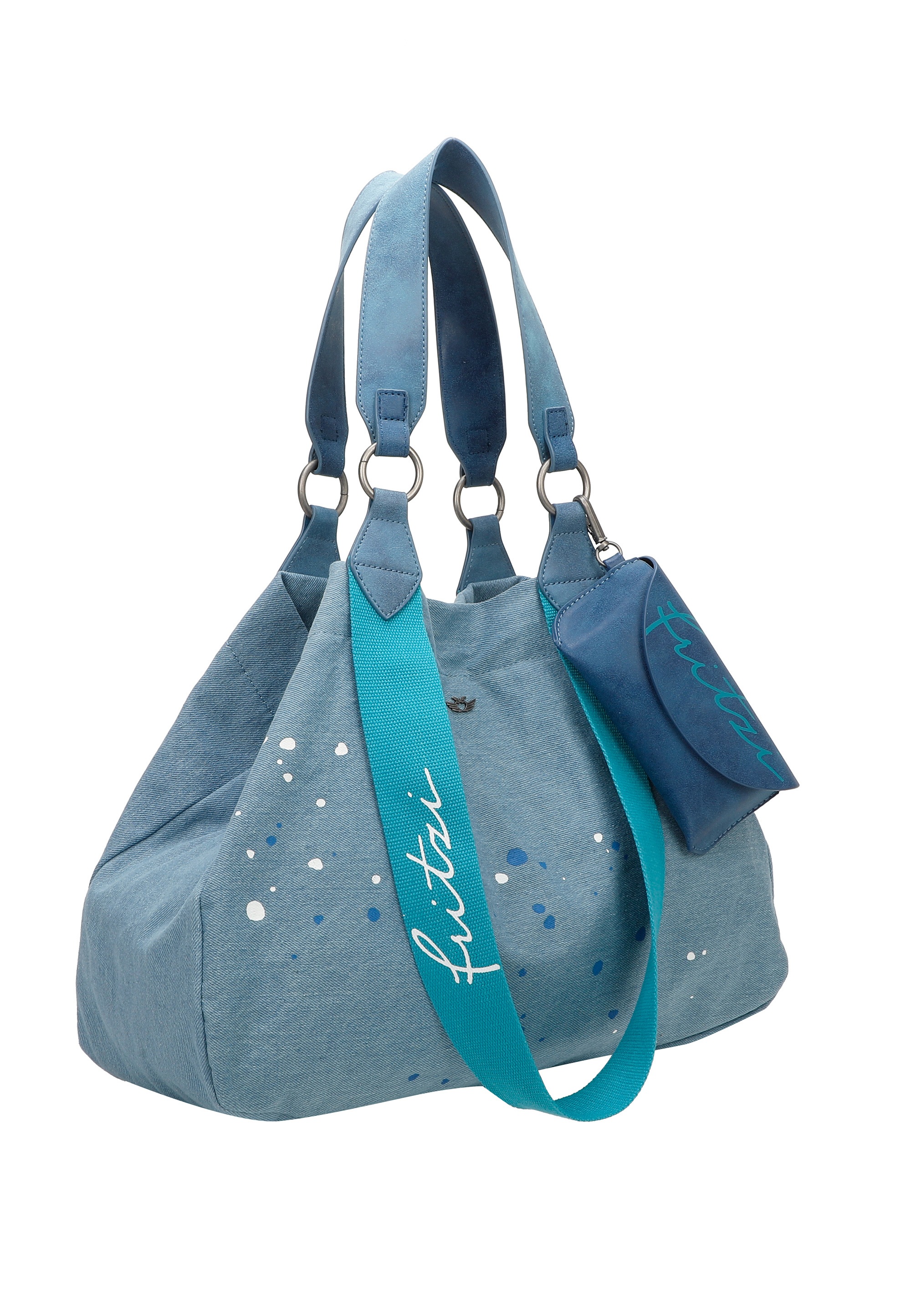 Fritzi aus Preußen Schultertasche »Izzy Medium Limited Denim«, mit abnehmbarem Brillenetui