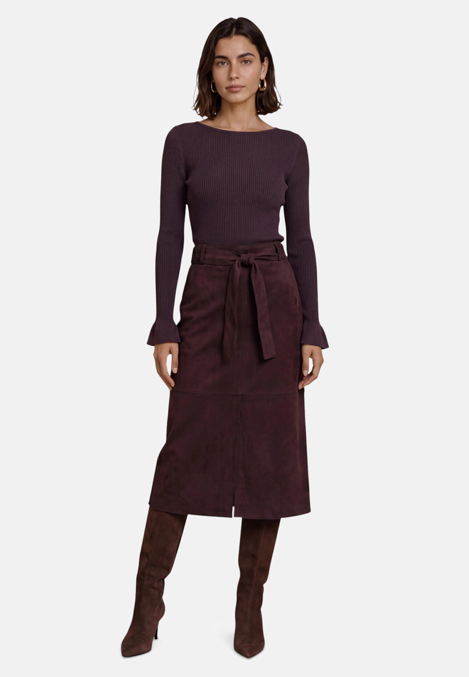 Zero Strickpullover "Damen mit Rüschen" 1 Struktur