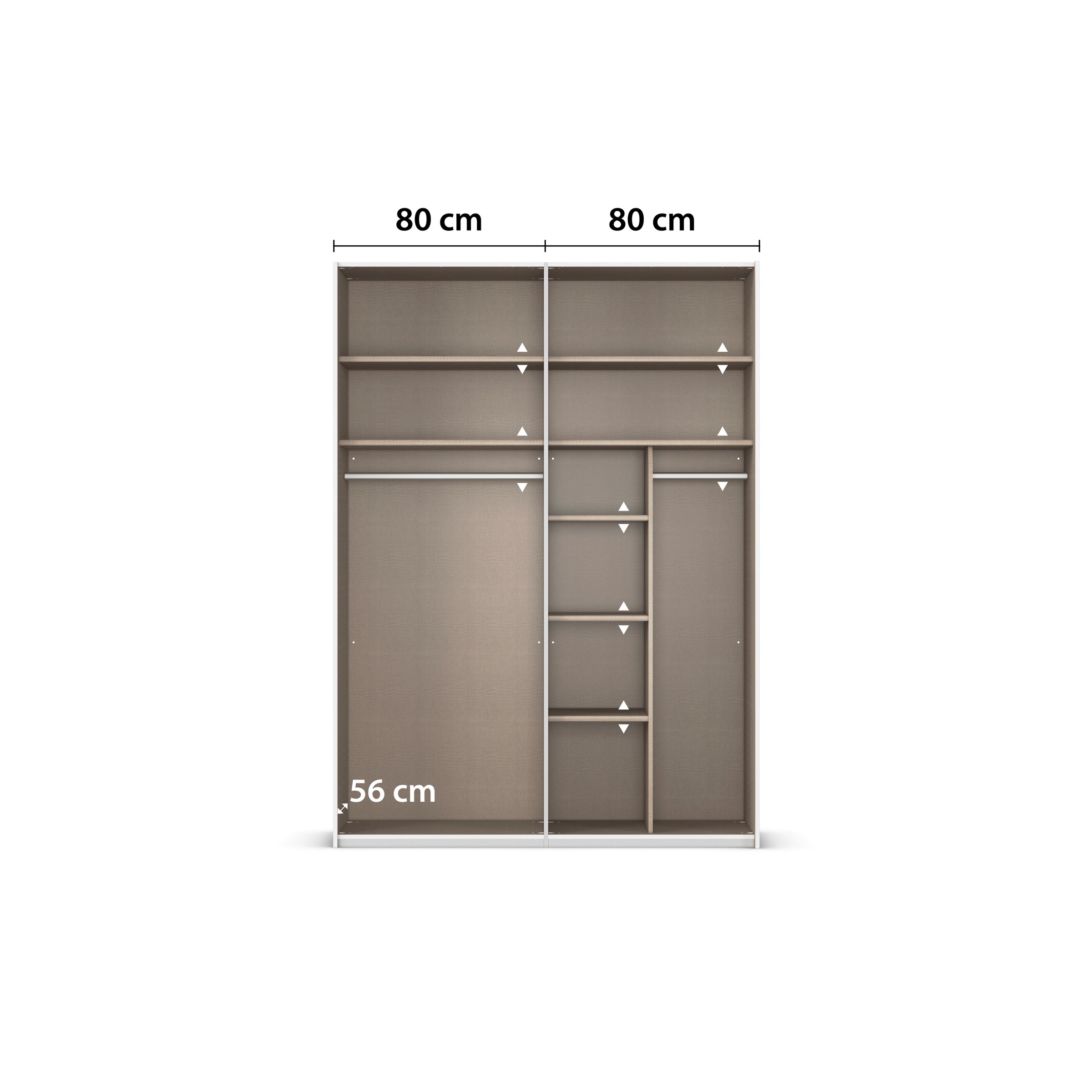 rauch Schwebetürenschrank »Kleiderschrank Schrank Garderobe Schlafzimmerschrank CONTIDO«, (in 3 verschiedenen Ausstattungen BASIC/CLASSIC/PREMIUM), aus hochwertigem Material in 6 Breiten 2 Griff-Farben MADE IN GERMANY