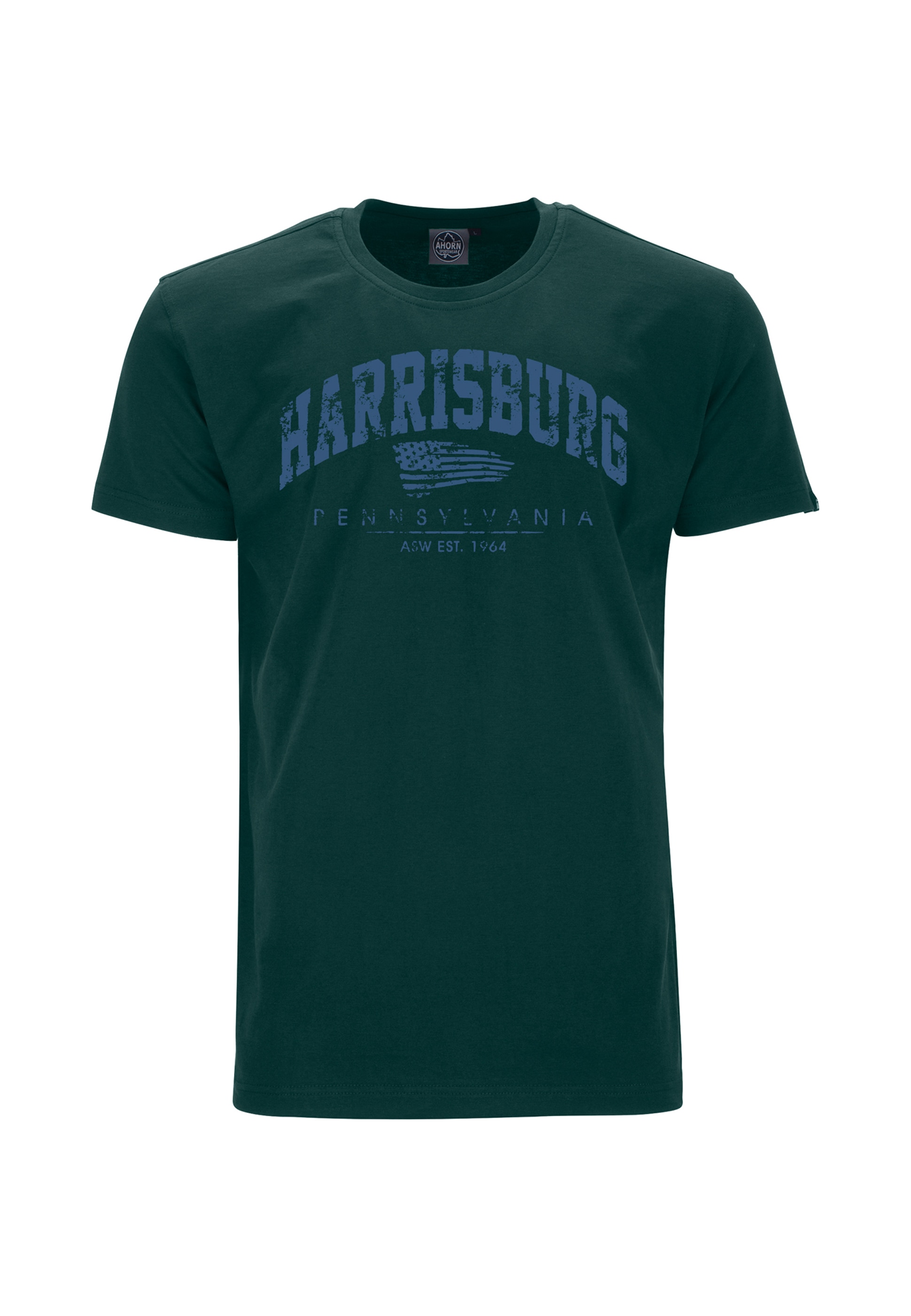 AHORN SPORTSWEAR T-Shirt »HARRISBURG_ATLANTIC Frontprint ▷ BLUE«, bestellen | BAUR modischem mit