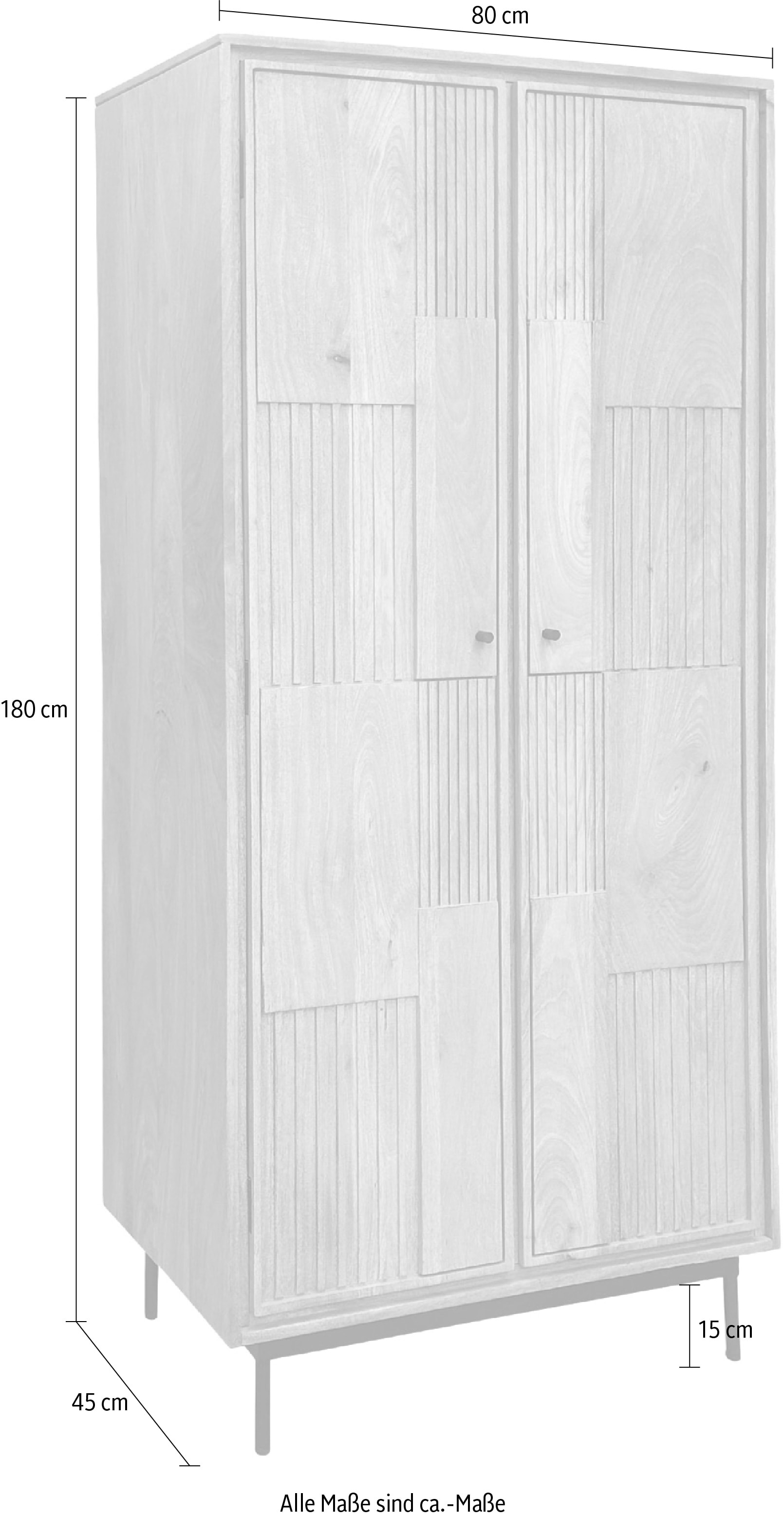 SIT Garderobenschrank »Schrank – Massivholz‑Flurschrank mit variabler Kleiderstange« 1 Stk. tlg. Massivholz‑Garderobenschrank mit variabler Kleiderstange & Böden