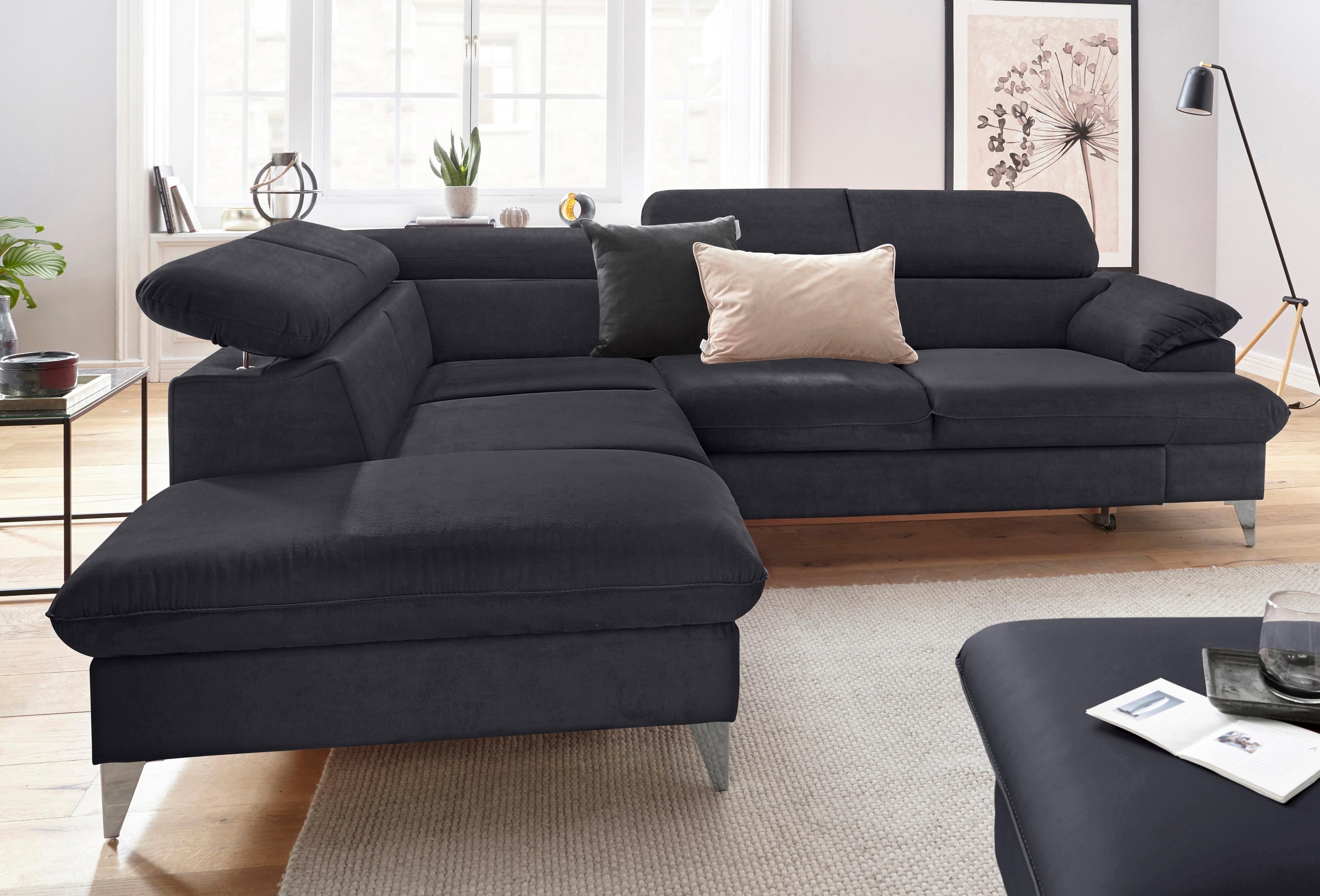 COTTA Ecksofa "Caluso L-Form", mit Kopfteilverstellung, wahlweise mit Bettf günstig online kaufen