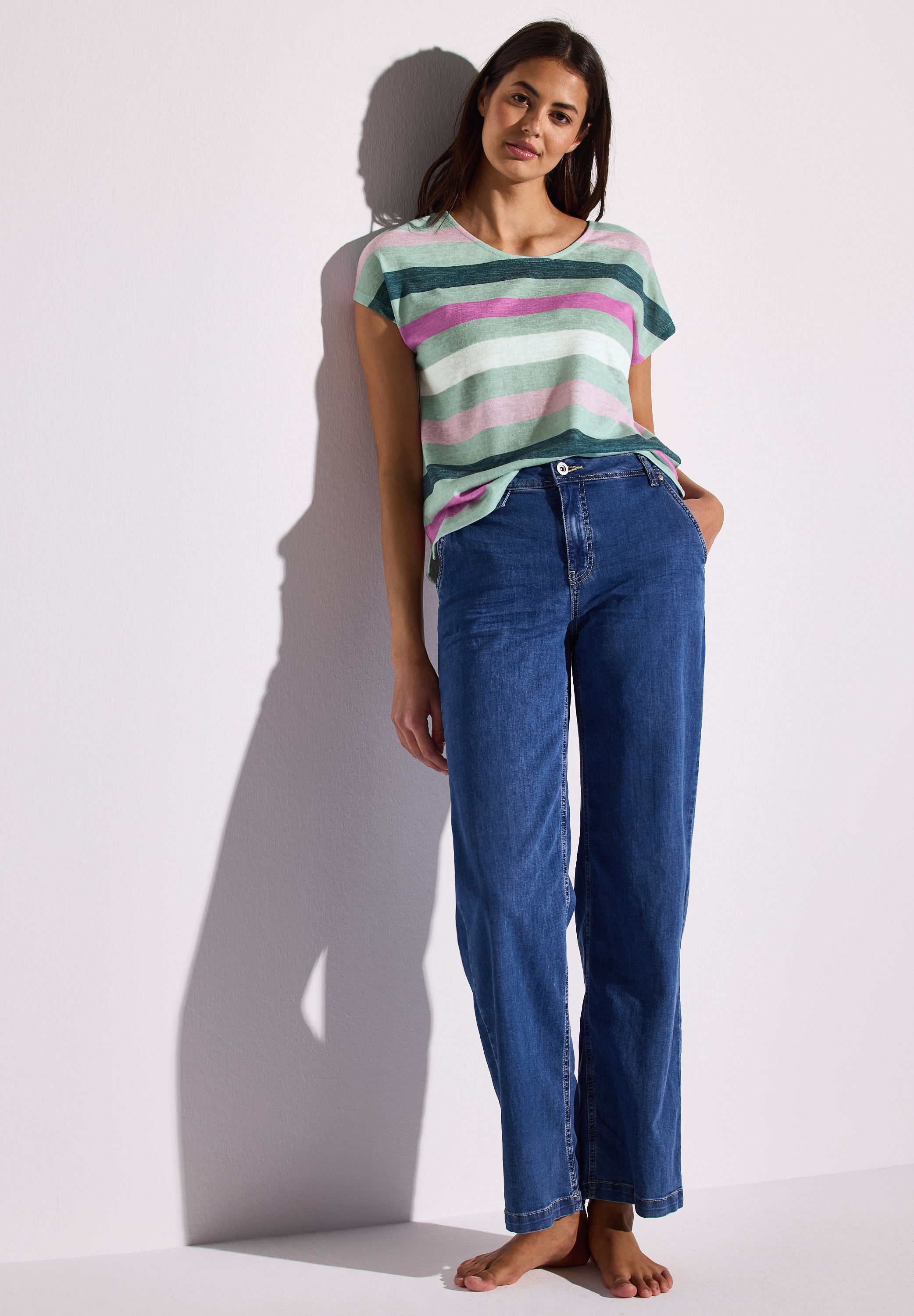 STREET ONE Shirttop, mit Streifenmuster