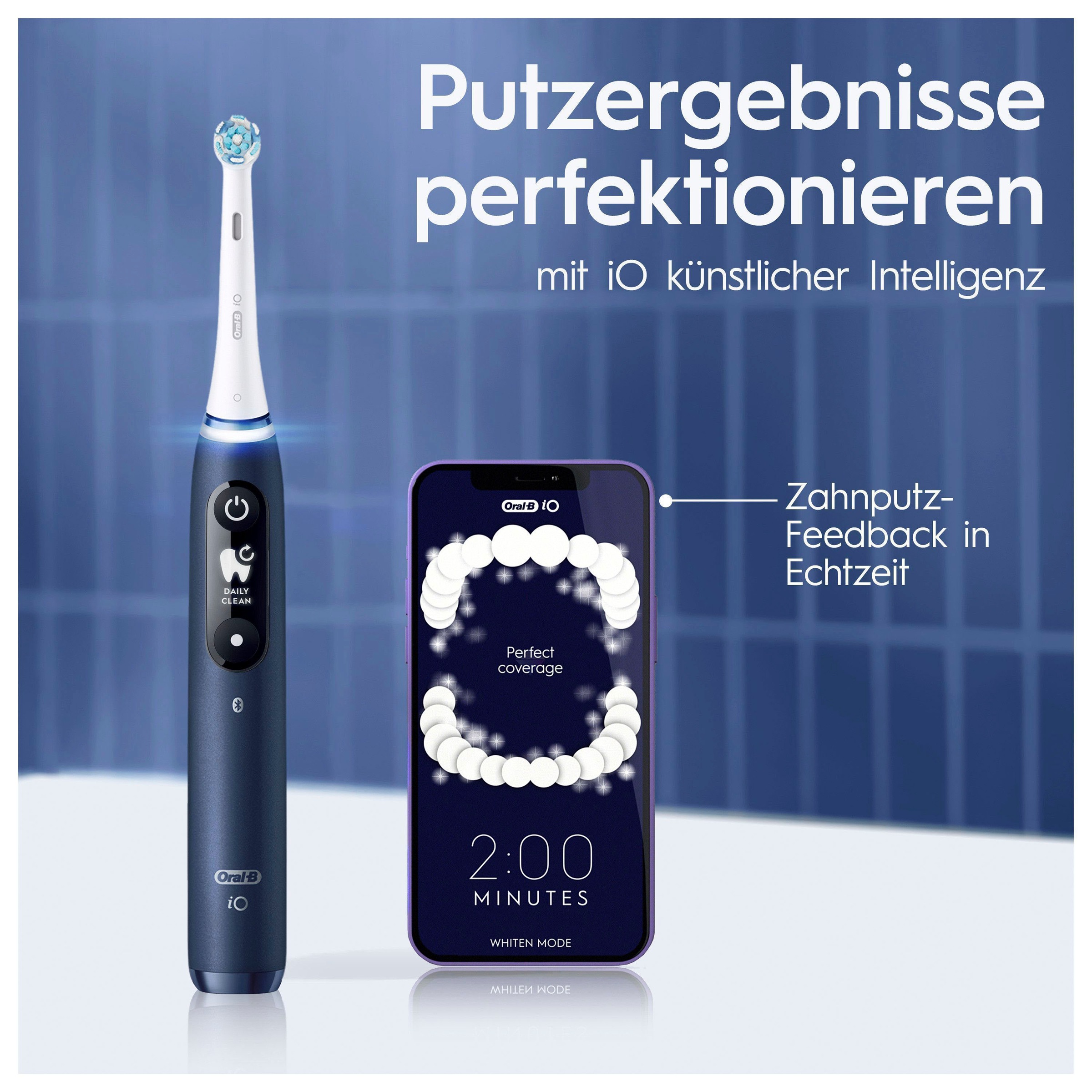 Oral B Reiseetui Display, Zahnbürste mit 5 »iO Elektrische bestellen Magnet-Technologie, | Aufsteckbürsten, BAUR 7«, St. Putzmodi, 2