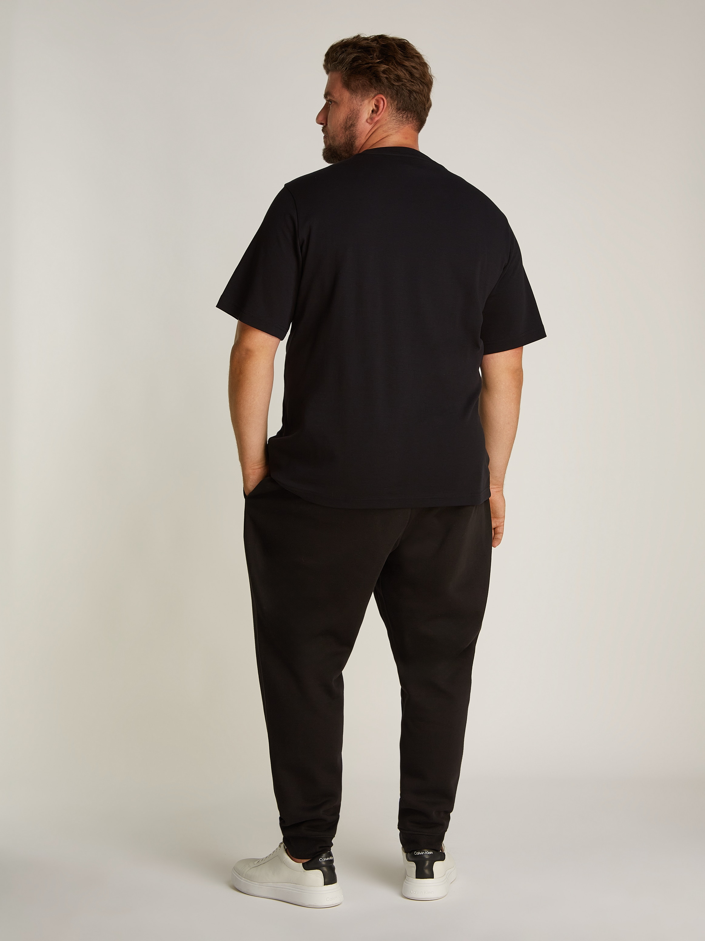 Calvin Klein Big&Tall T-Shirt »BT_NANO LOGO INTERLOCK T-SHIRT«, in Großen Größen mit Logoschriftzug
