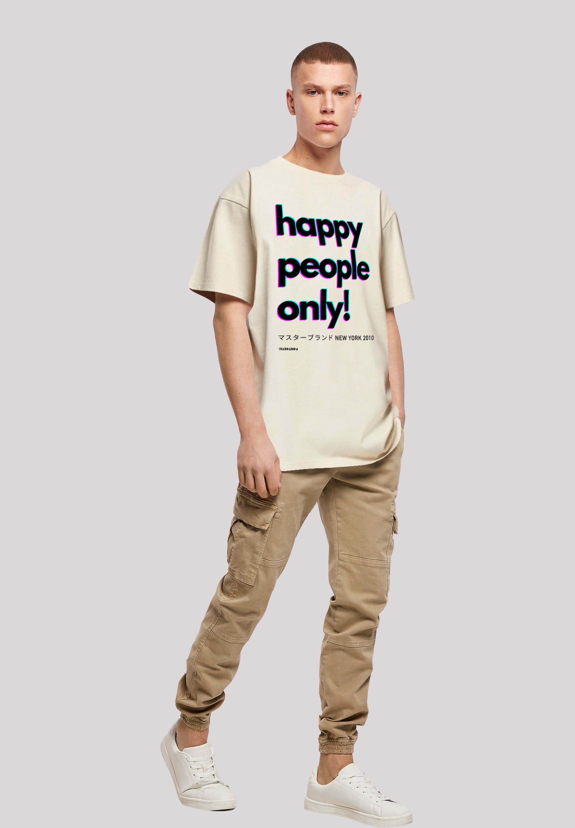 F4NT4STIC T-Shirt »Happy people only New York«, Print