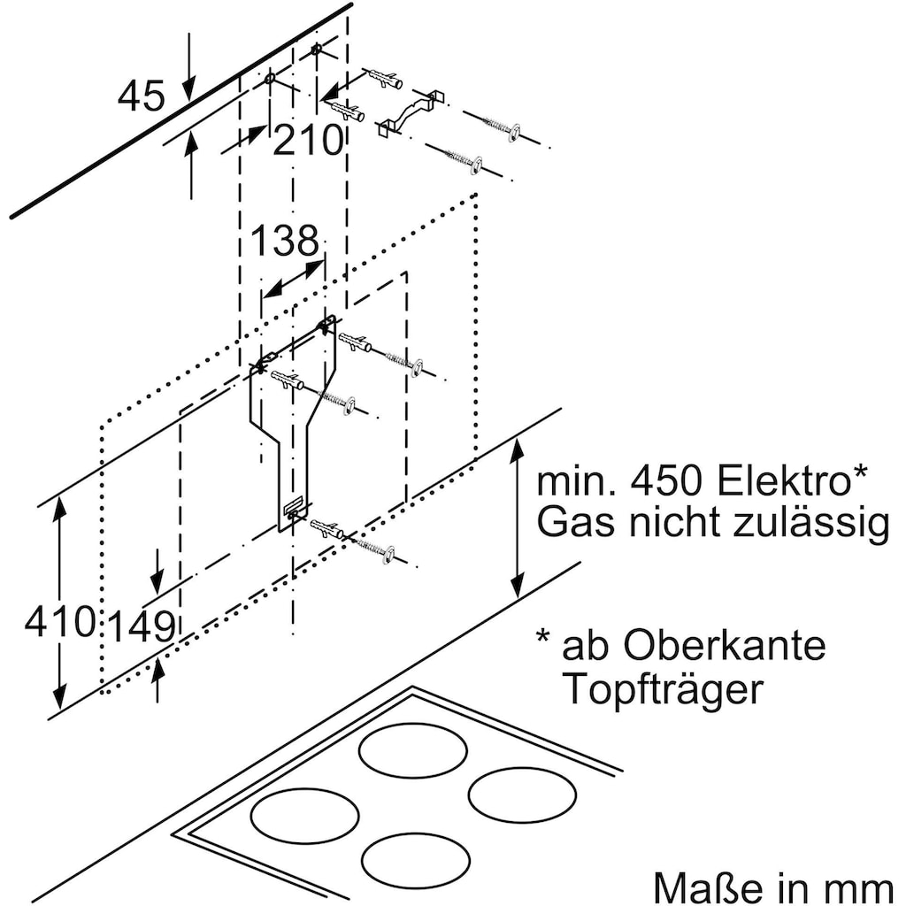 BOSCH Kopffreihaube »DWF97RV20«