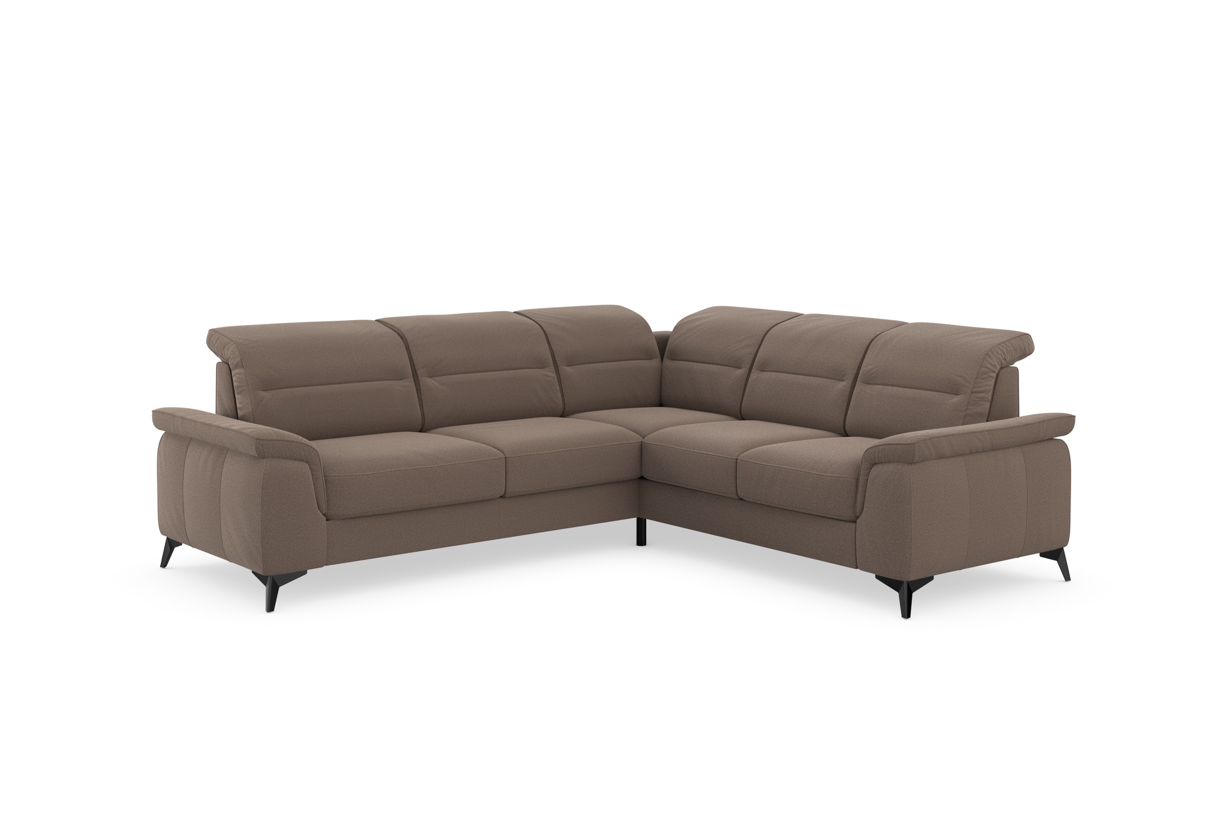 sit&more Ecksofa »Sinatra L-Form«, optinal mit Kopfteilverstellung und Armteilfunktion, Metallfüße