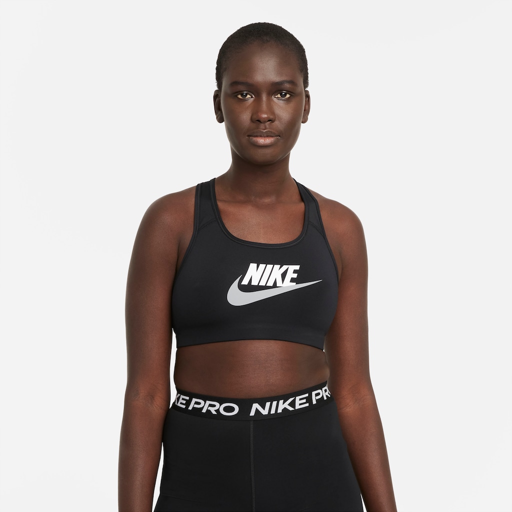 Nike Sport-BH »Dri-FIT Swoosh Women's Medium-Support 1-Piece Pad Graphic Sports Bra«