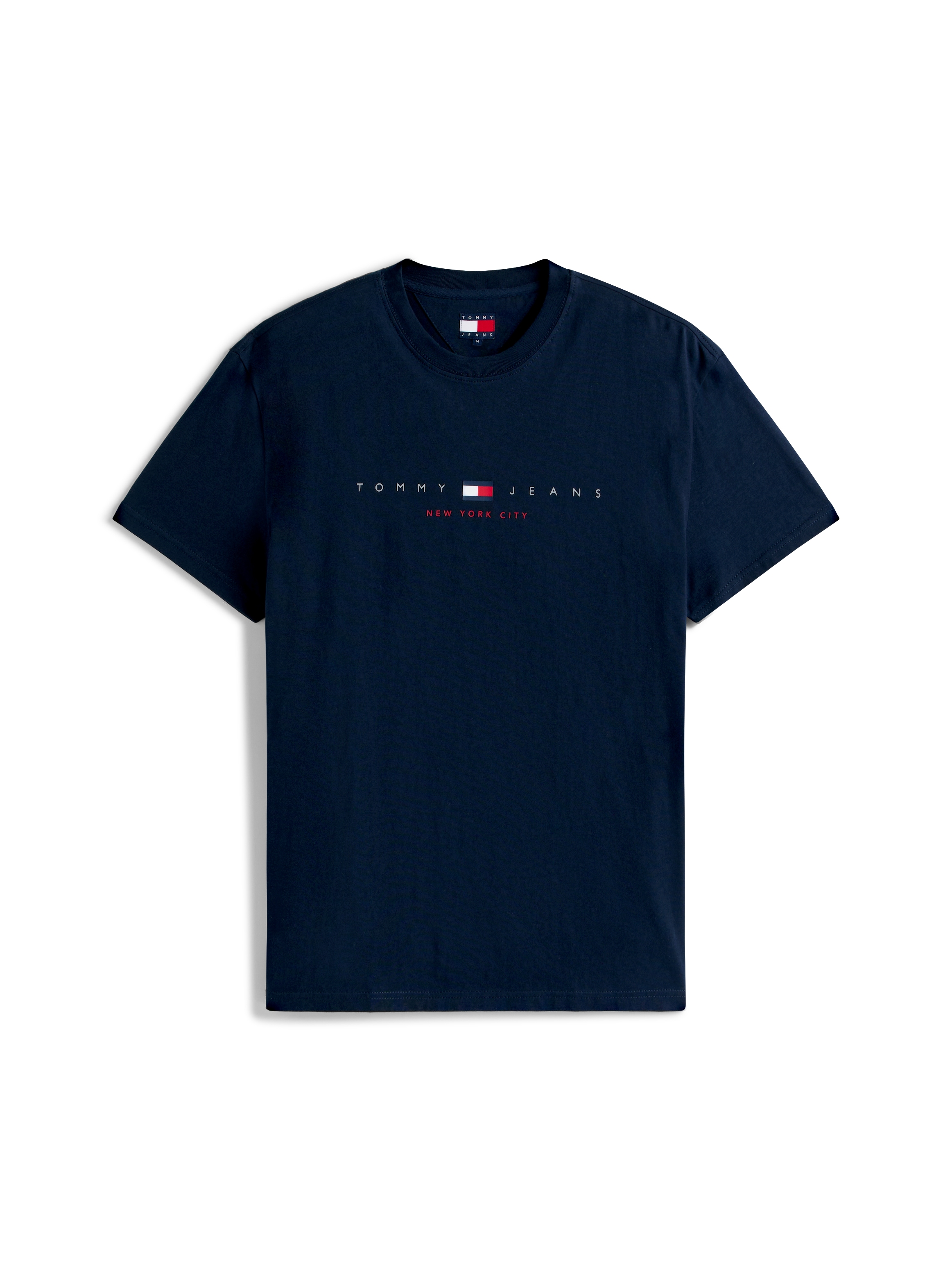Tommy Jeans T-Shirt »TJM REG FLAG LINEAR SS TEE EXT«, Mit Rundhalsausschnitt