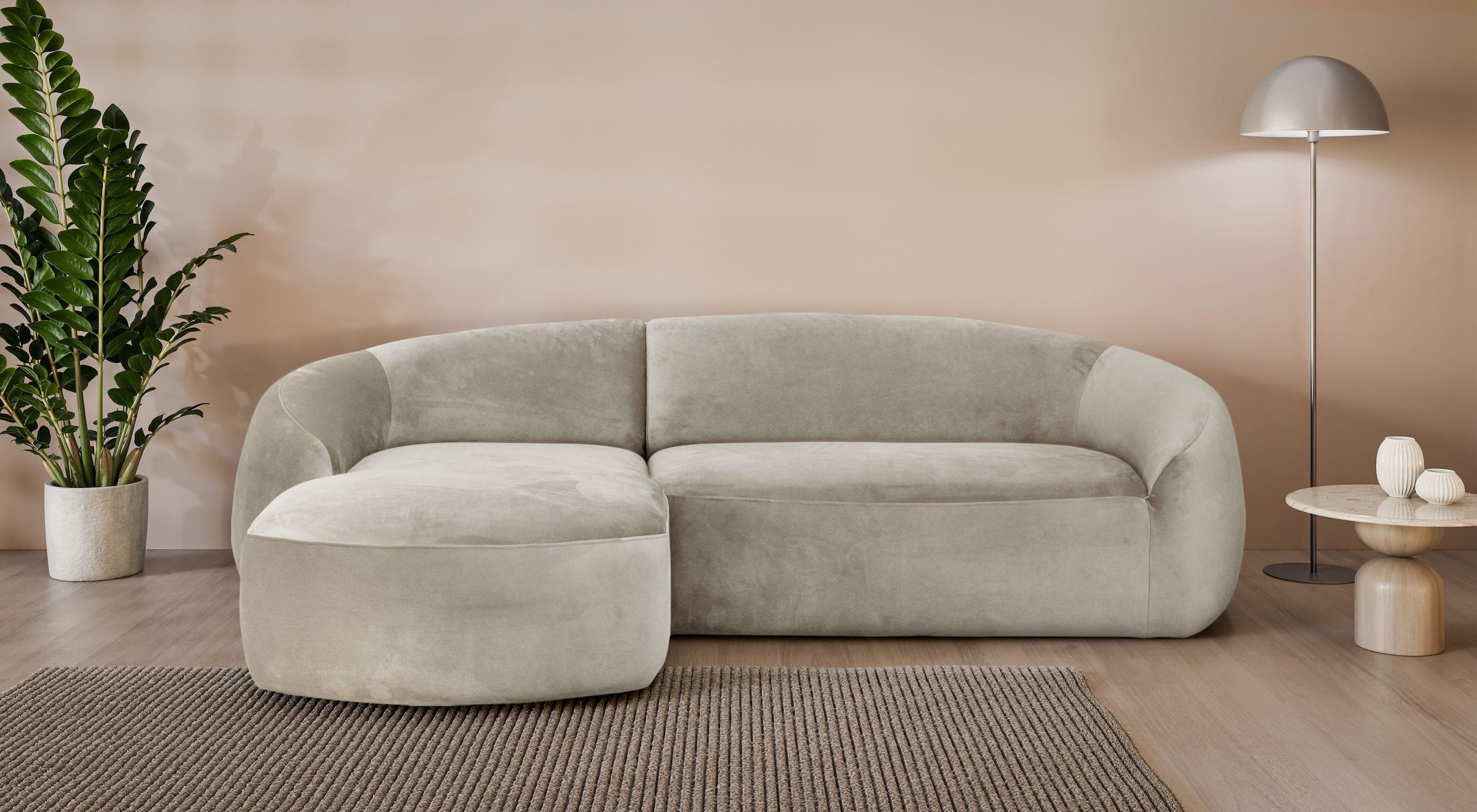 LeGer Home by Lena Gercke Ecksofa "YANI, L-Form, Designersofa, organische F günstig online kaufen
