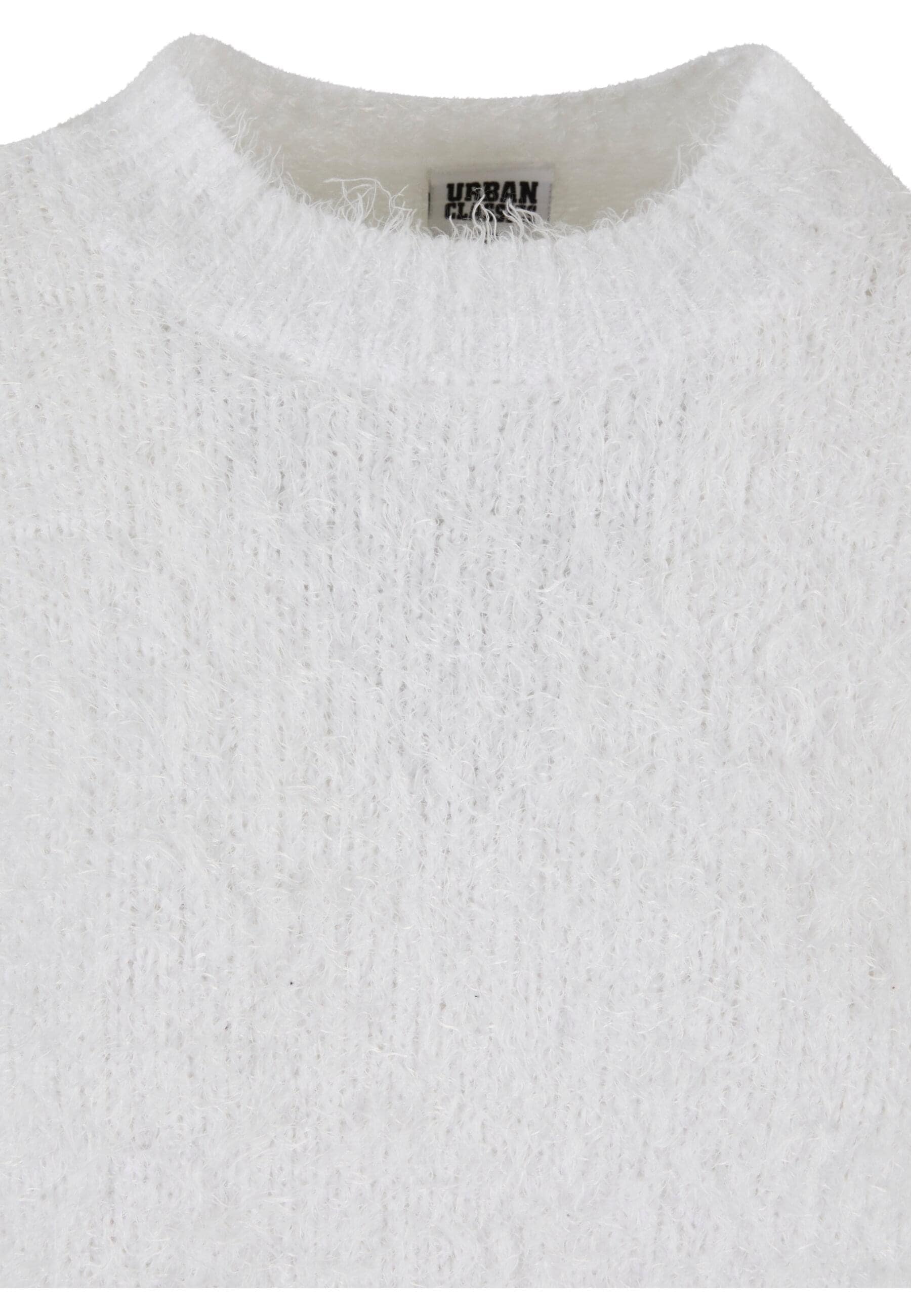 URBAN CLASSICS Rundhalspullover »Urban Classics Damen Ladies Feather Mock Neck Sweater«, (1 tlg.)