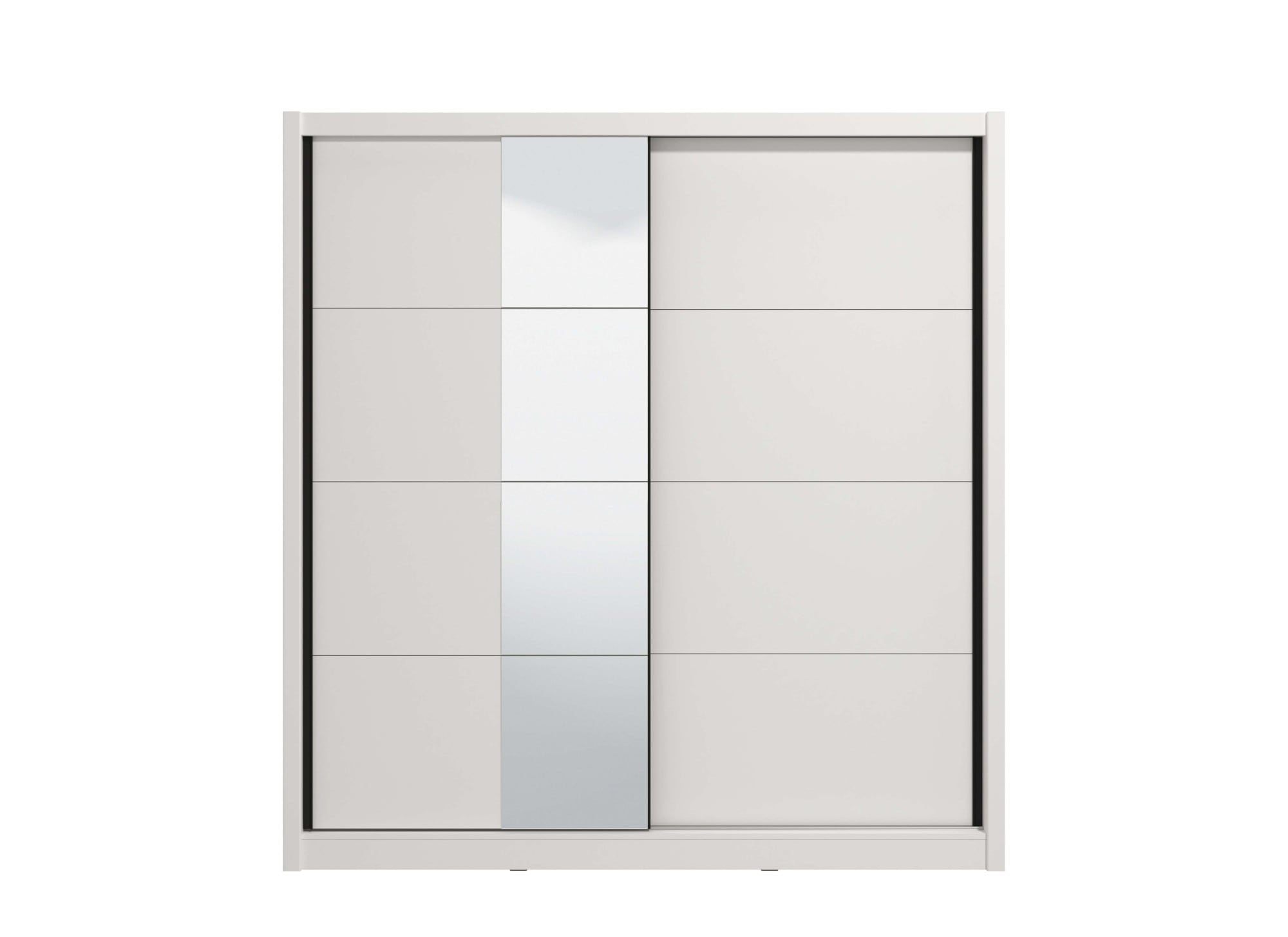 INOSIGN Schwebetürenschrank »Albi, Schlafzimmerschrank, Wäscheschrank in cashmere oder weiß«, Kleiderschrank mit Spiegel MIT Innenausstattung,FSC®-zertifiziert