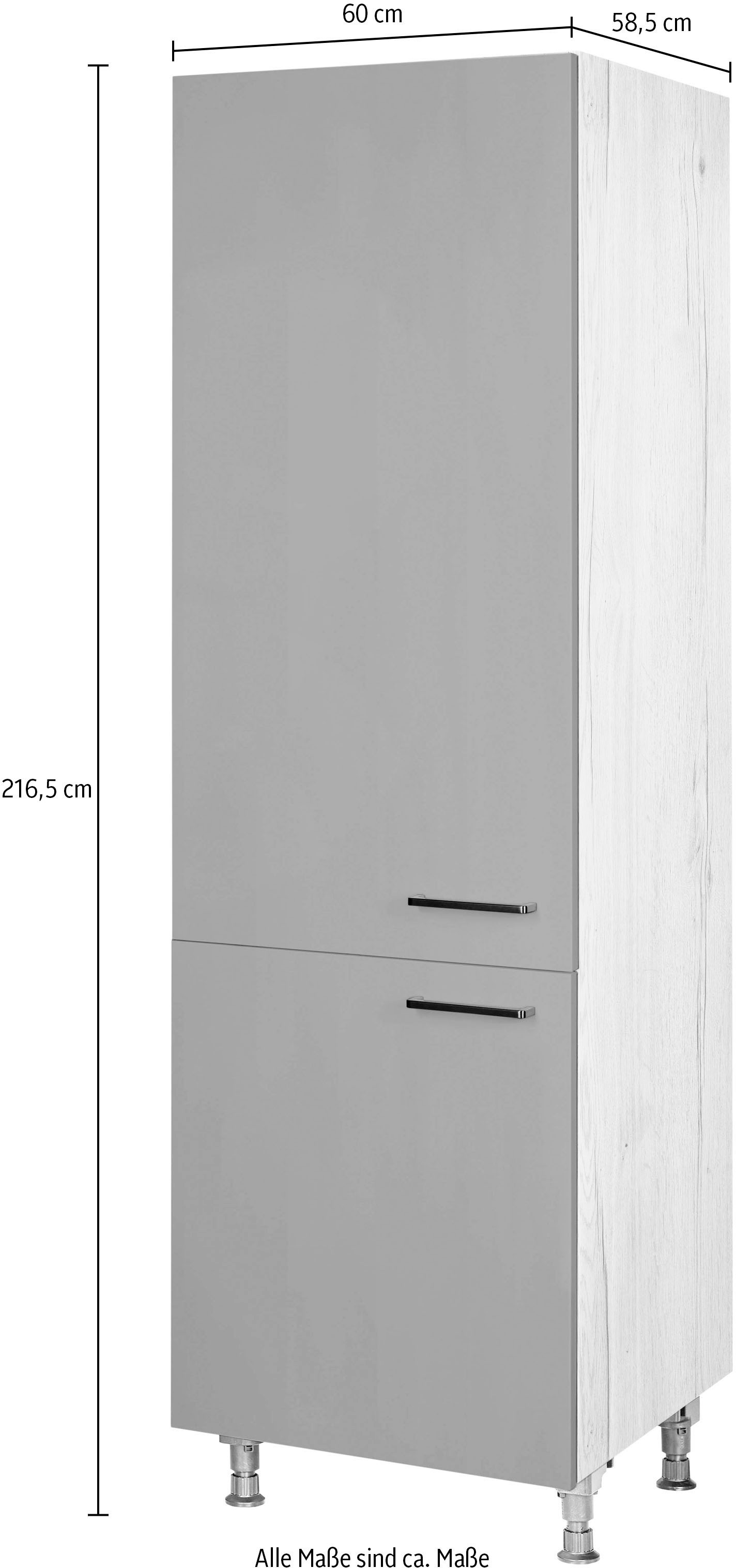 nobilia® Hochschrank »"Easytouch", Ausrichtung wählbar, mit zwei Türen, vormontiert,«, Breite/Höhe: 60/216,6 cm