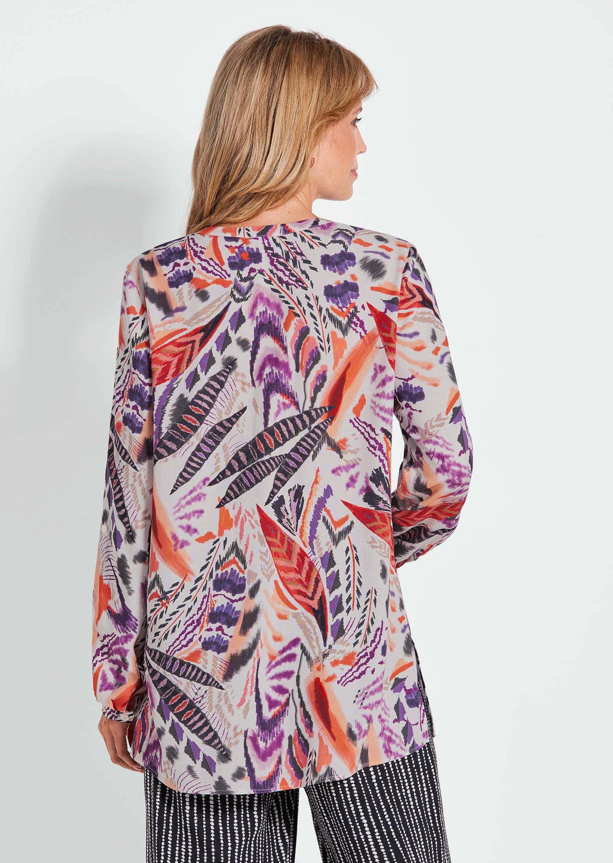 GOLDNER Tunika »Kurzgröße Verlängerte Viskosebluse mit Print«