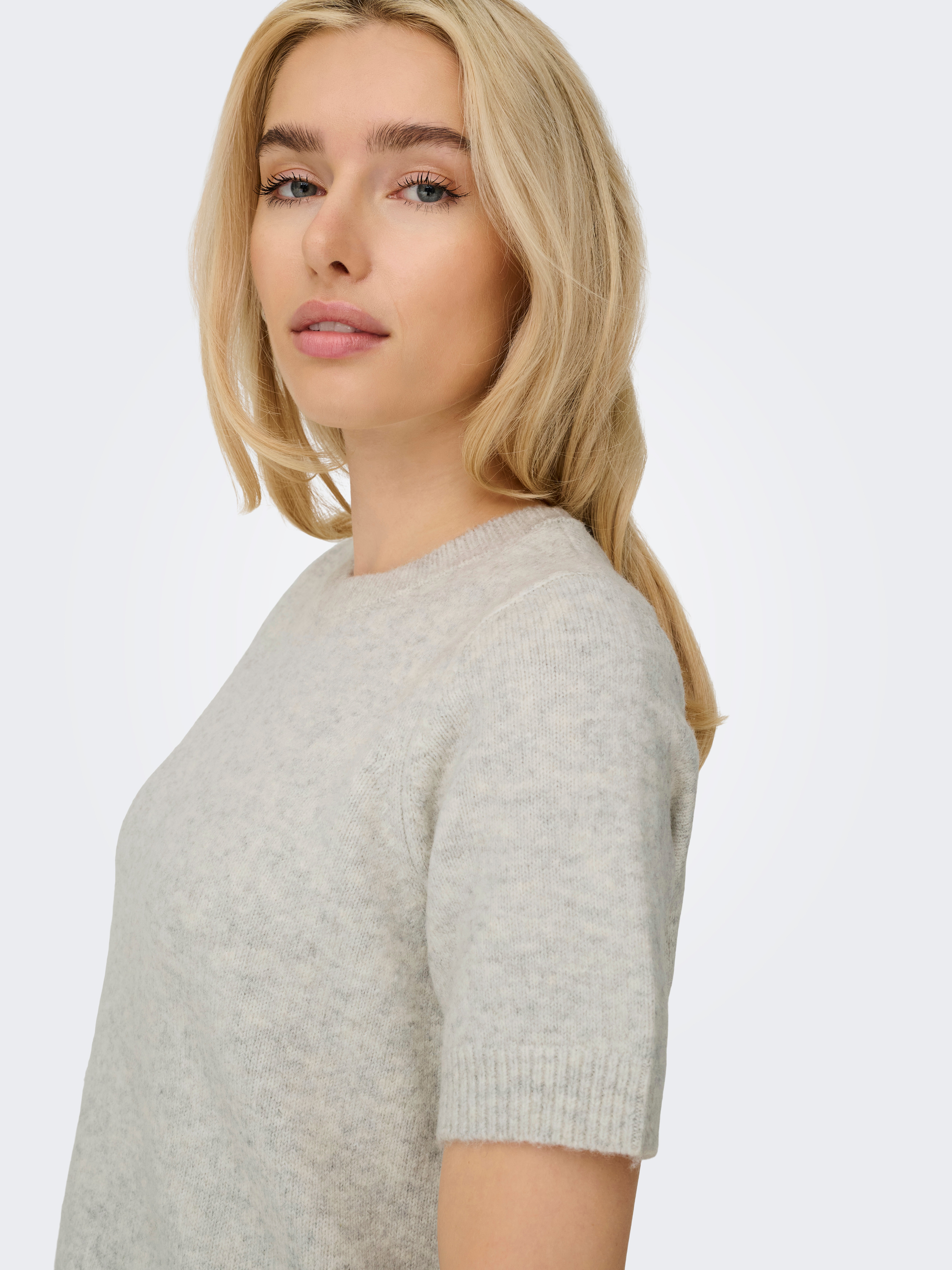 Thumbnail - ONLY Kurzarmpullover "ONLABBY LIFE SS BLING TOP O-NECK KNT"
