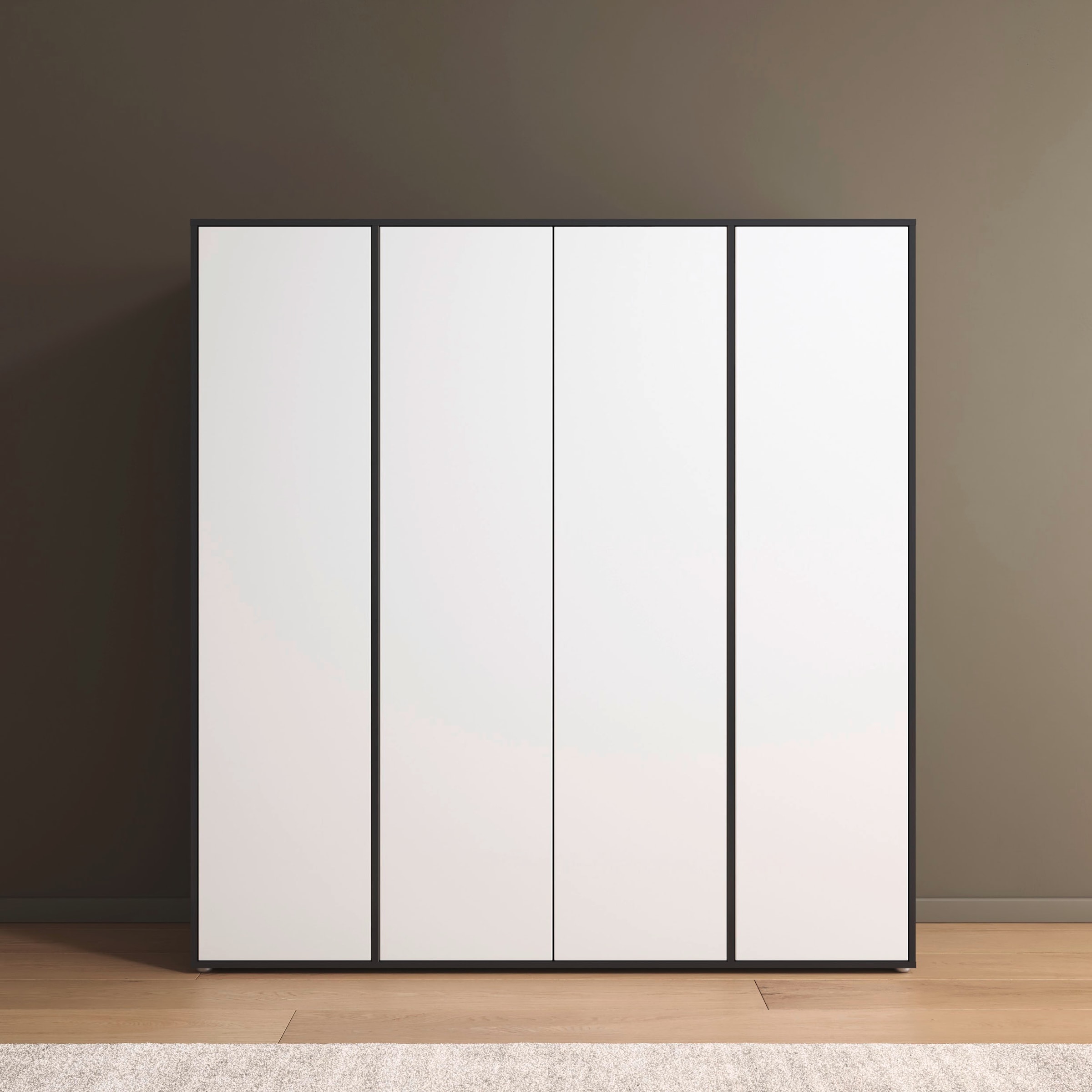 rauch Drehtürenschrank "Kleiderschrank Schrank Garderobe Wäscheschrank NABILA viel Stauraum" in 3 verschiedenen Ausstattungen BASIC/CLASSIC/PREMIUM, in 2 Breiten mit Push-to-Open Funktion TOPSELLER MADE IN GERMANY