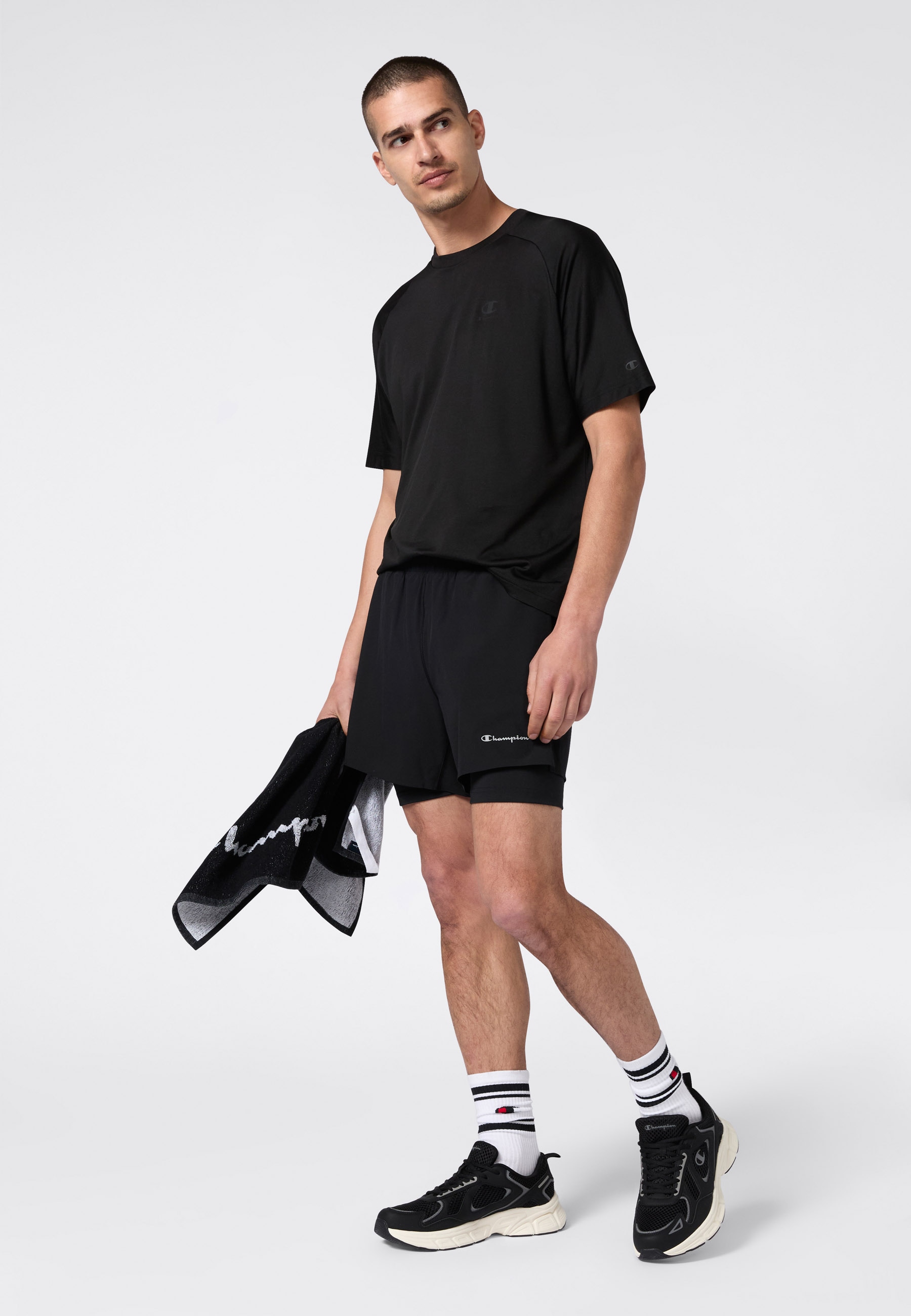 Champion Trainingsshorts  für Sportmode und aktive Freizeit, aus Polyester und Elasthan