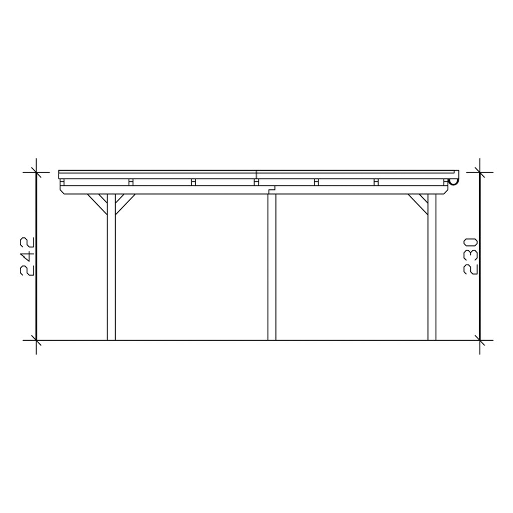 Skanholz Einzelcarport »Emsland«, Holz, 341 cm, natur