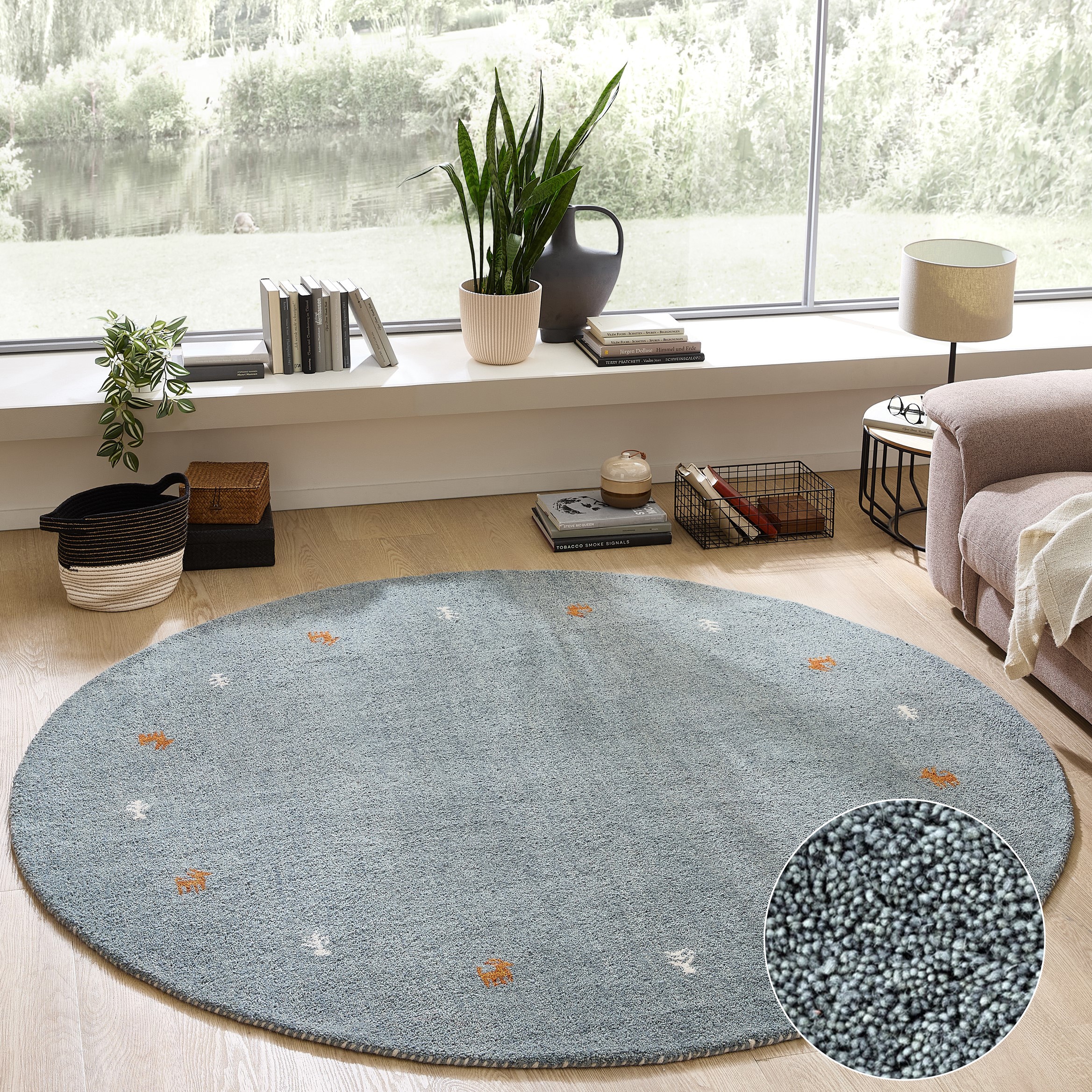 THEKO Wollteppich "Gabbeh Motiv, Handgefertigt, Teppich, Tiermotiv, reine W günstig online kaufen