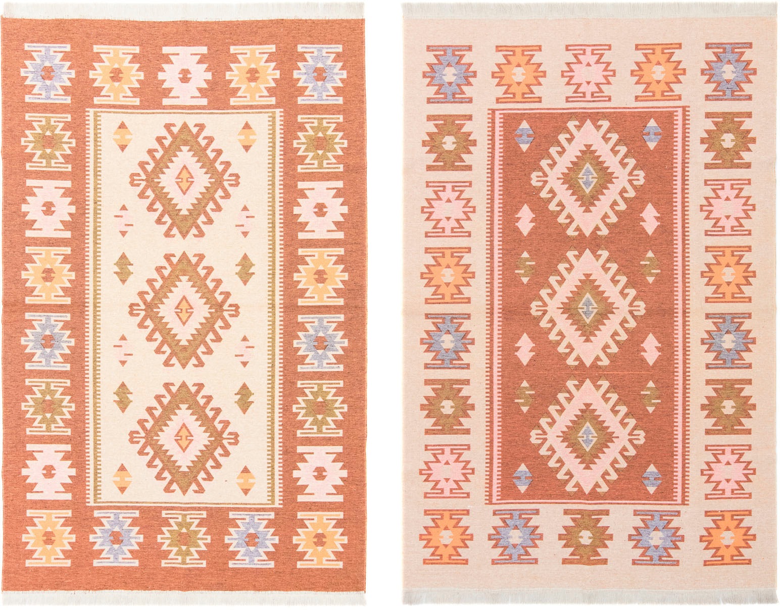 morgenland Wollteppich »Kelim Teppich - Trendy »Ariz« Rechteckig«, rechteckig, 0,5 mm Höhe, Flachgewebe