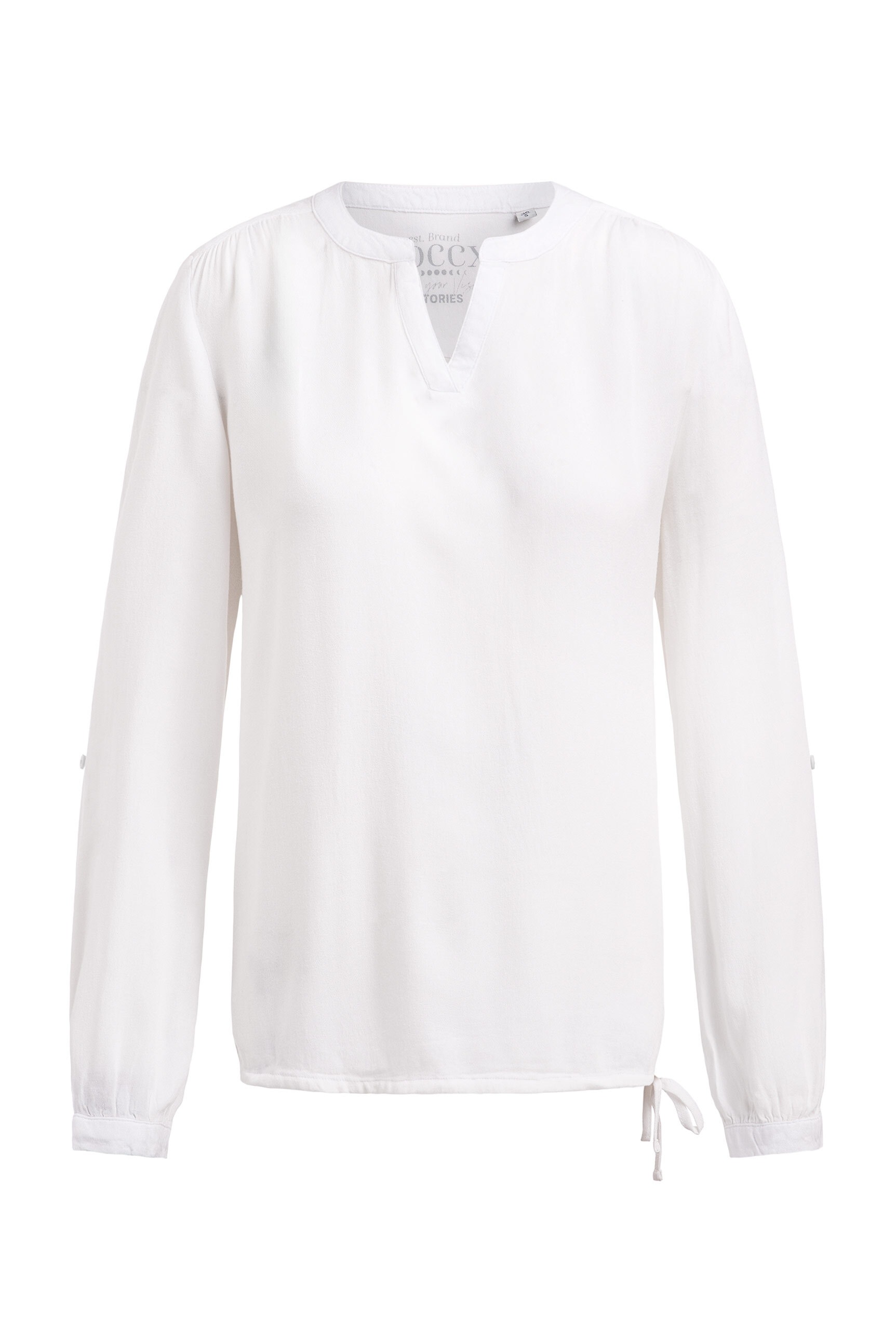 SOCCX Langarmbluse mit Tunnelzugband im Saum günstig online kaufen