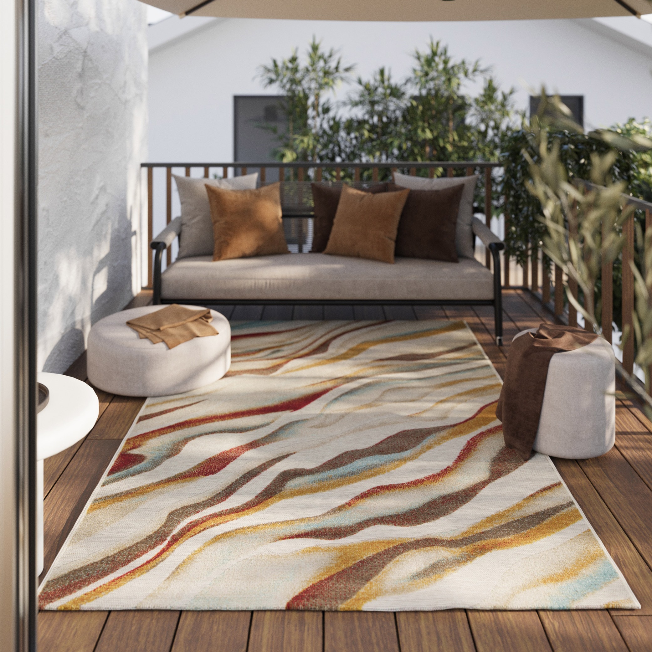 Wecon home Outdoorteppich "Creek" rund 5 Höhe für Innen & Außen, strapazier günstig online kaufen