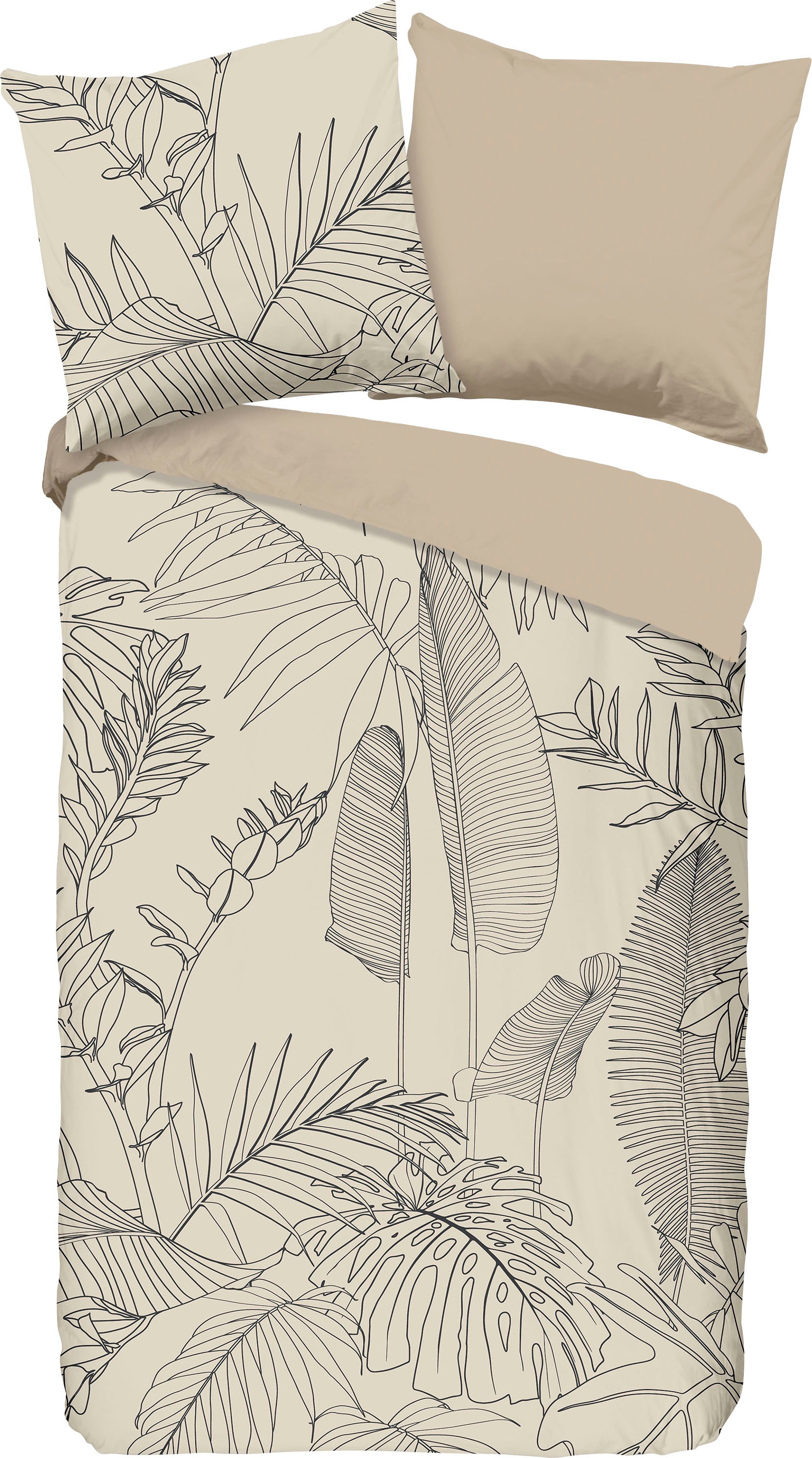 good morning Wendebettwäsche "Sym" 2 Stk. Baumwolle, 135x200, 2 Teilig, Rei günstig online kaufen