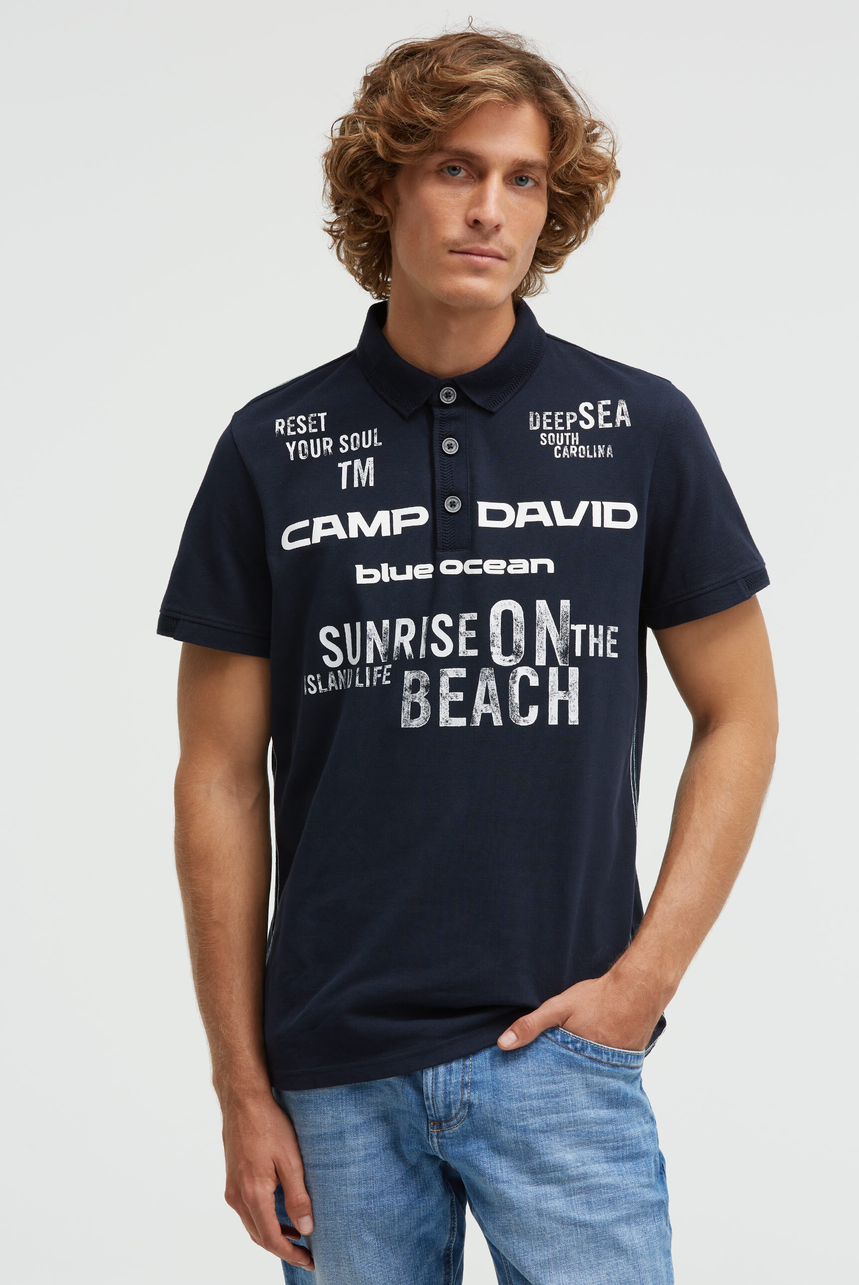 CAMP DAVID Poloshirt aus Baumwolle günstig online kaufen