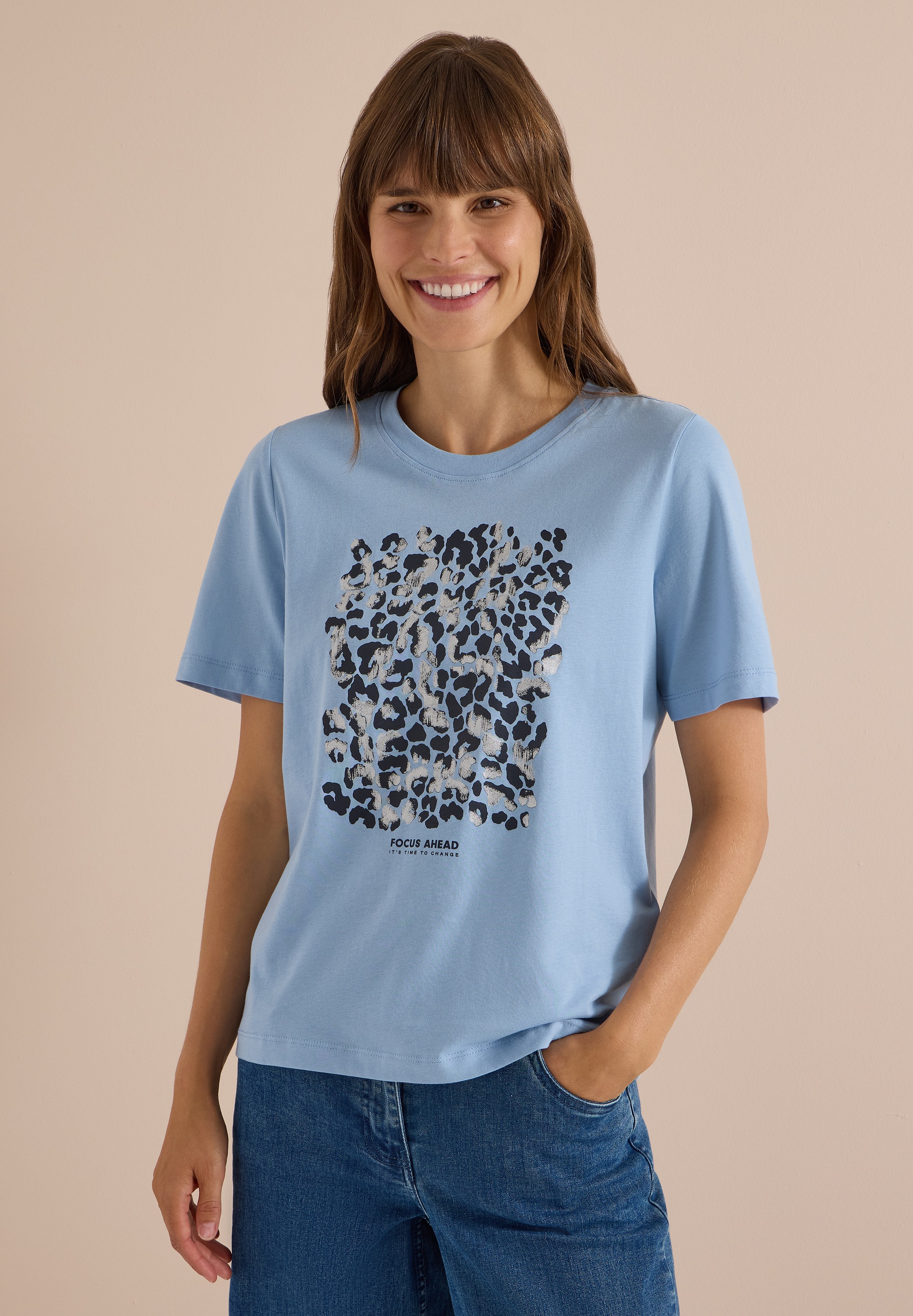 Cecil T-Shirt aus reiner Baumwolle