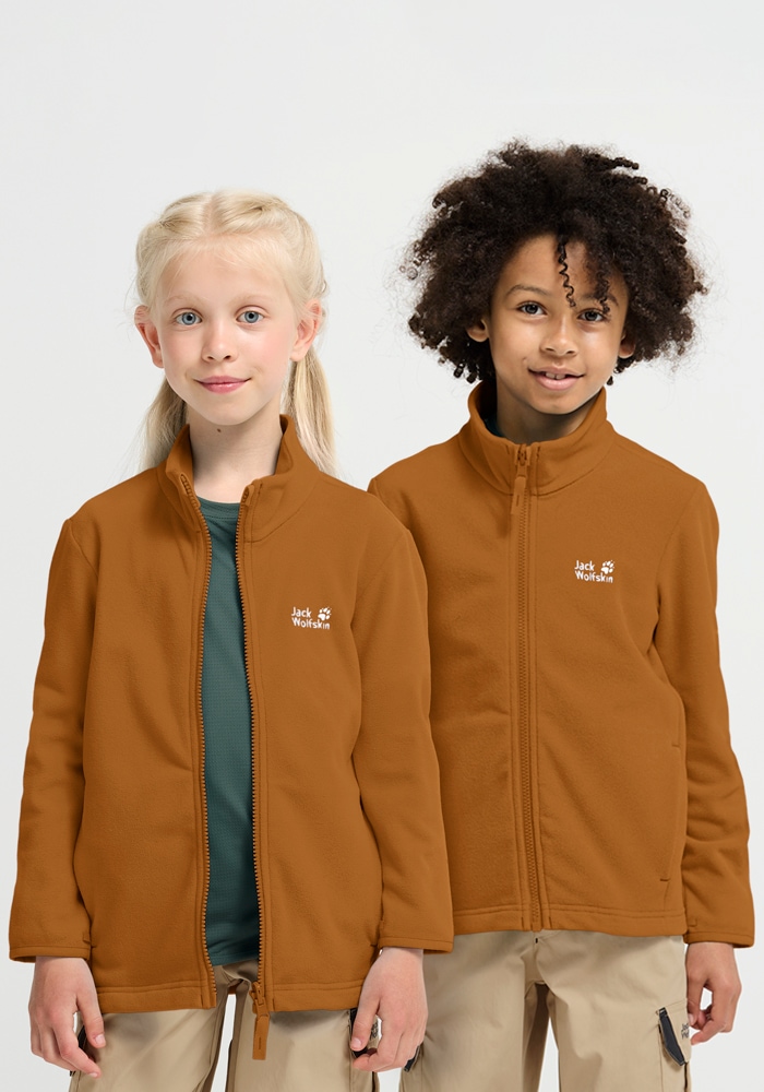 Jack Wolfskin Fleecejacke "TAUNUS 100 FZ K" Kinder-Fleecejacke, 3-in-1 System kompatibel, Verbindungsschlaufen