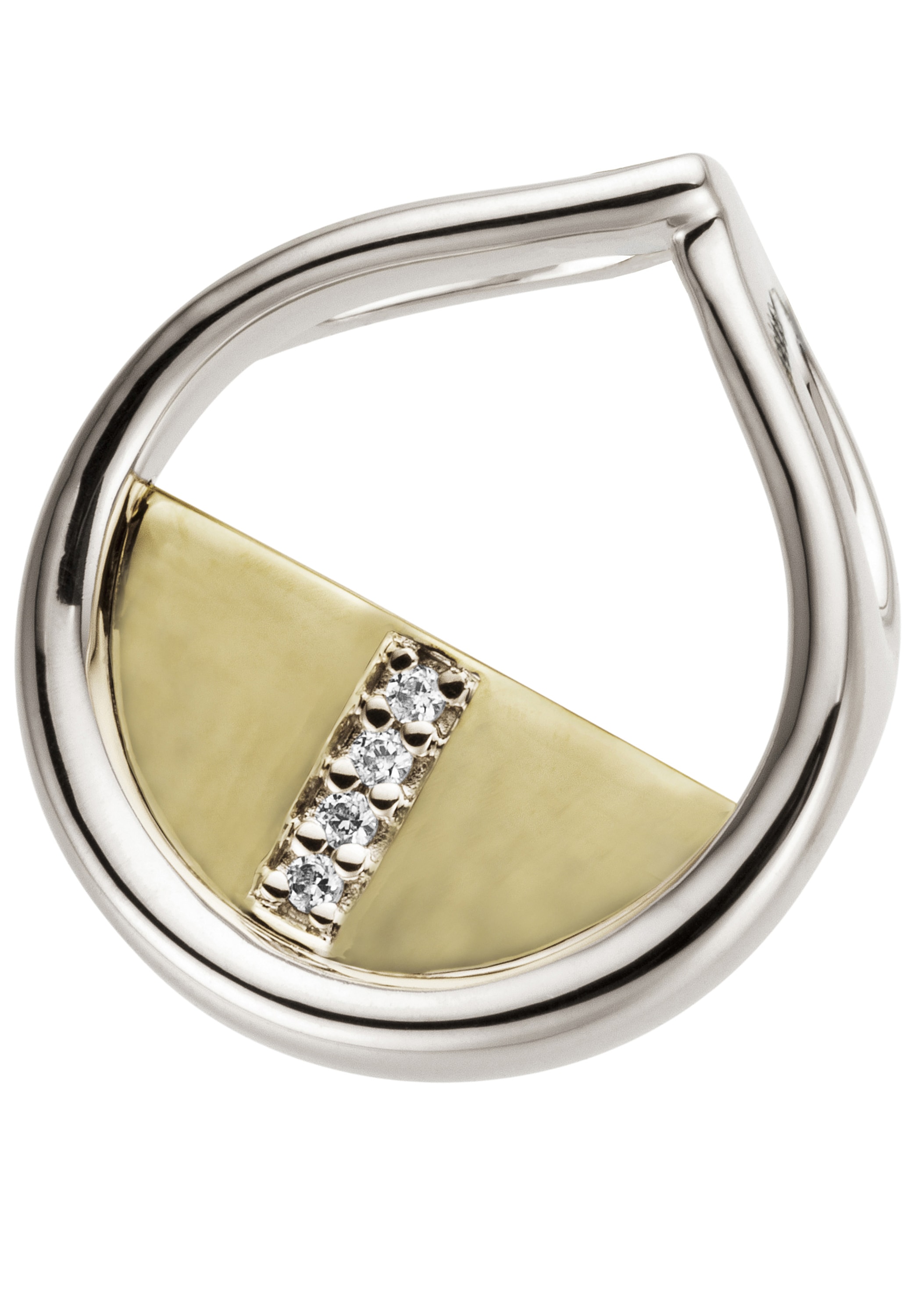 JOBO Kettenanhänger Diamanten« 585 4 mit bicolor Gold »Anhänger