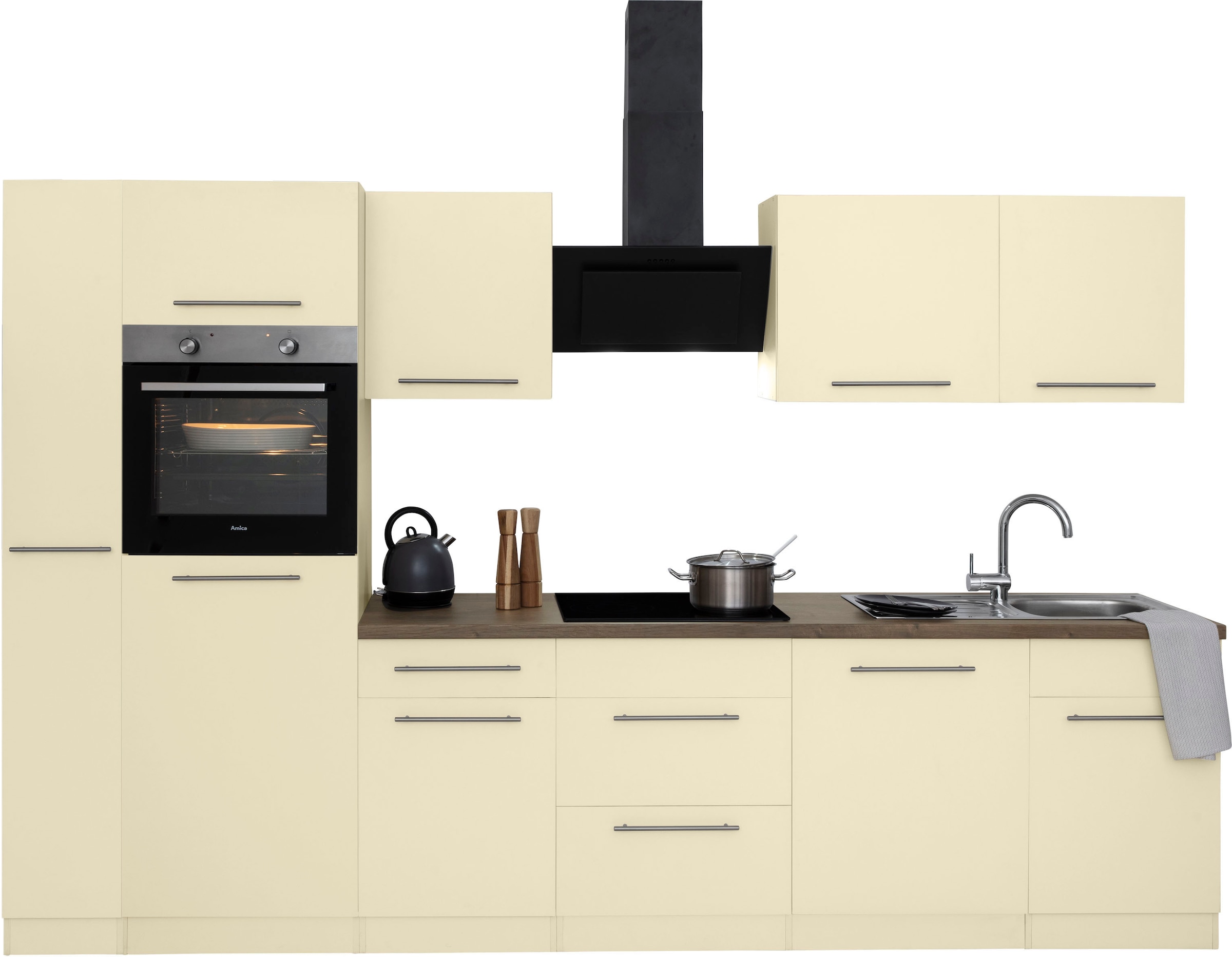 wiho Küchen Küchenzeile »Unna« mit E-Geräten, Breite 310 cm