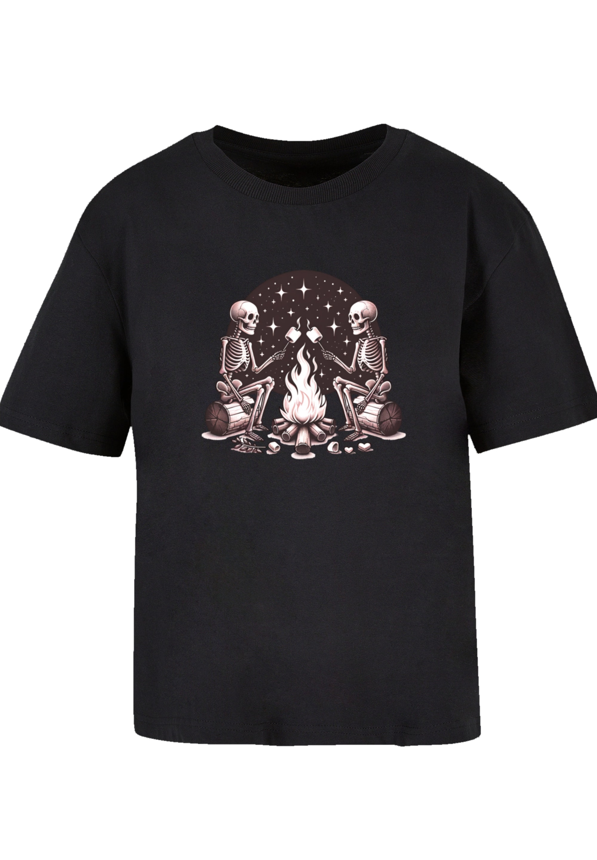 F4NT4STIC T-Shirt »Skelette Lagerfeuer Marshmallow«, Premium Qualität