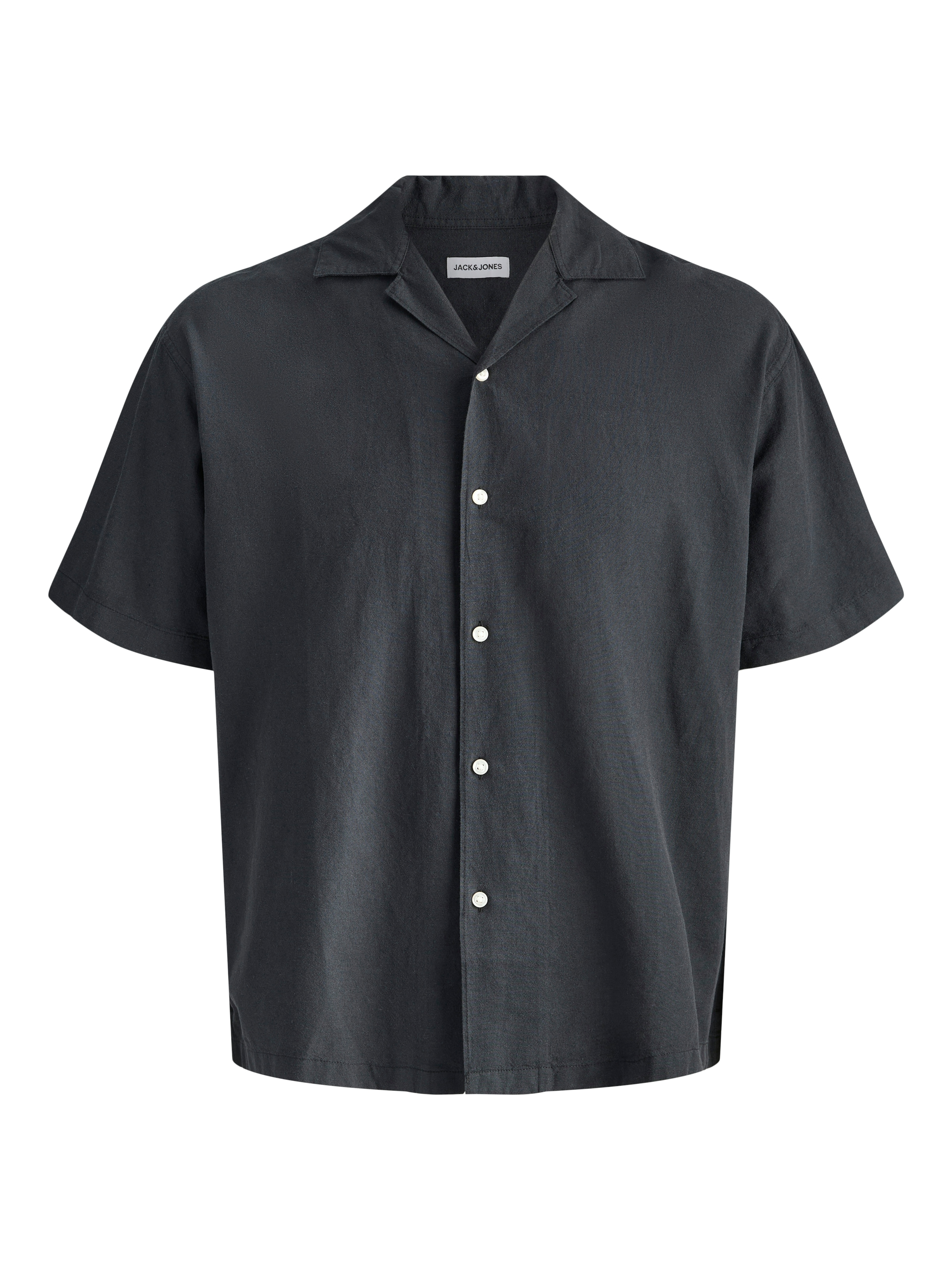Jack & Jones PlusSize Kurzarmhemd "Jjebreeze Linen Blend Resort Shirt Pls" Mit Leinen, Regular Fit